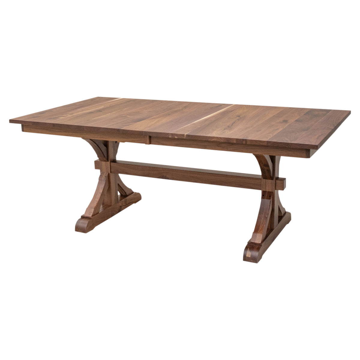 Newport Trestle Walnut Wood Extending Dining Table | NAT