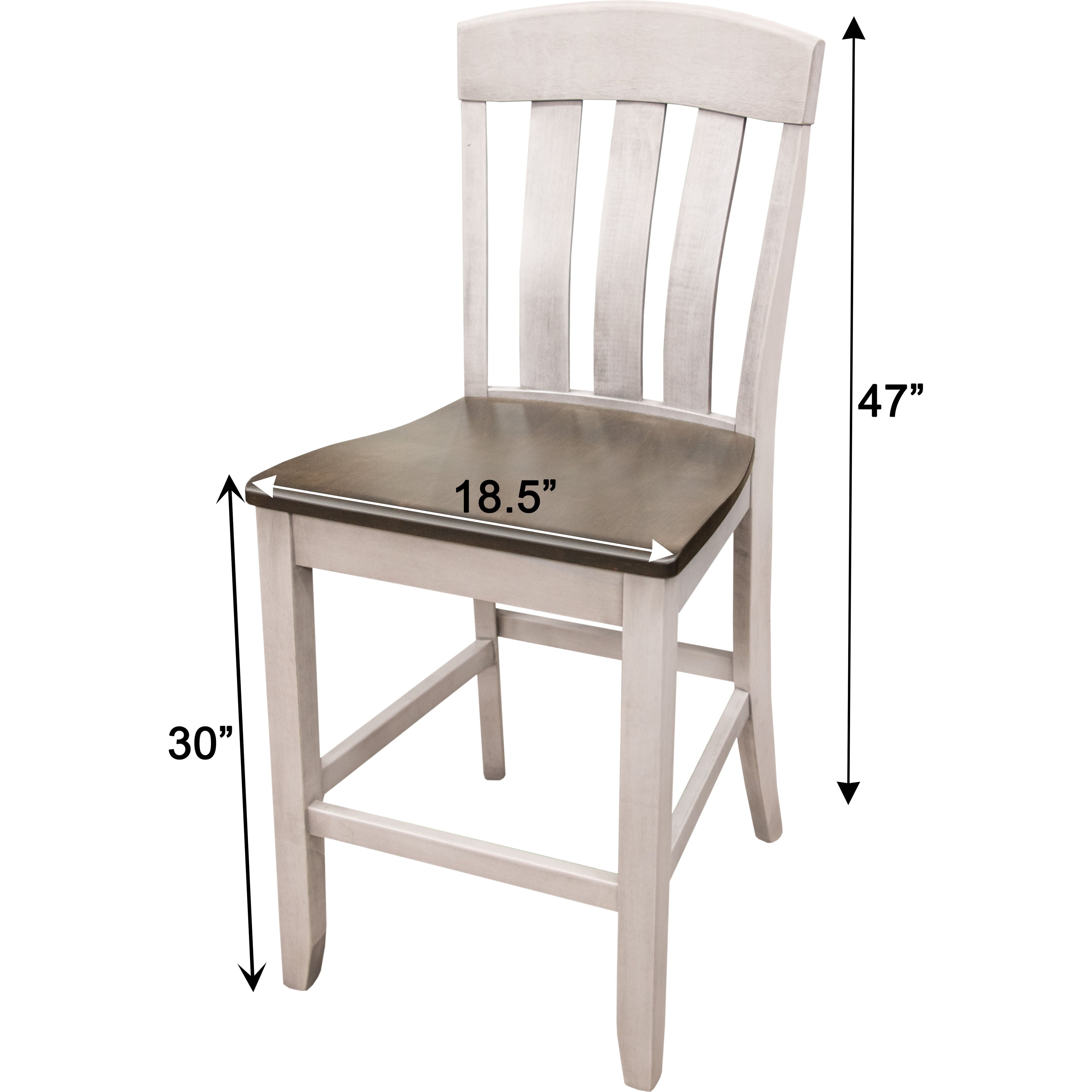 Oregon White & Wood 24" Stationary Bar Stool | M-AV&GS