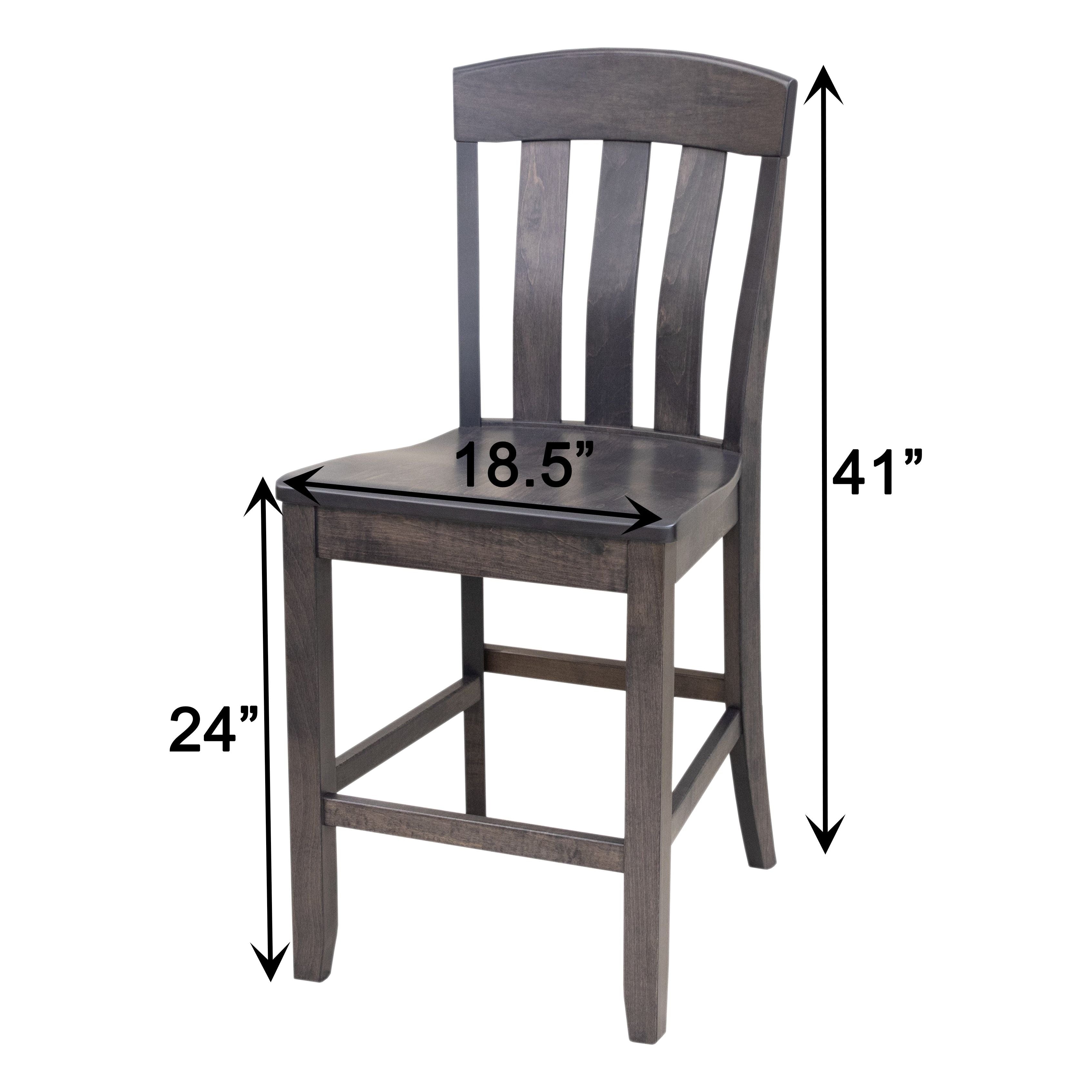 Oregon Maple Wood 24" Stationary Bar Stool | GS