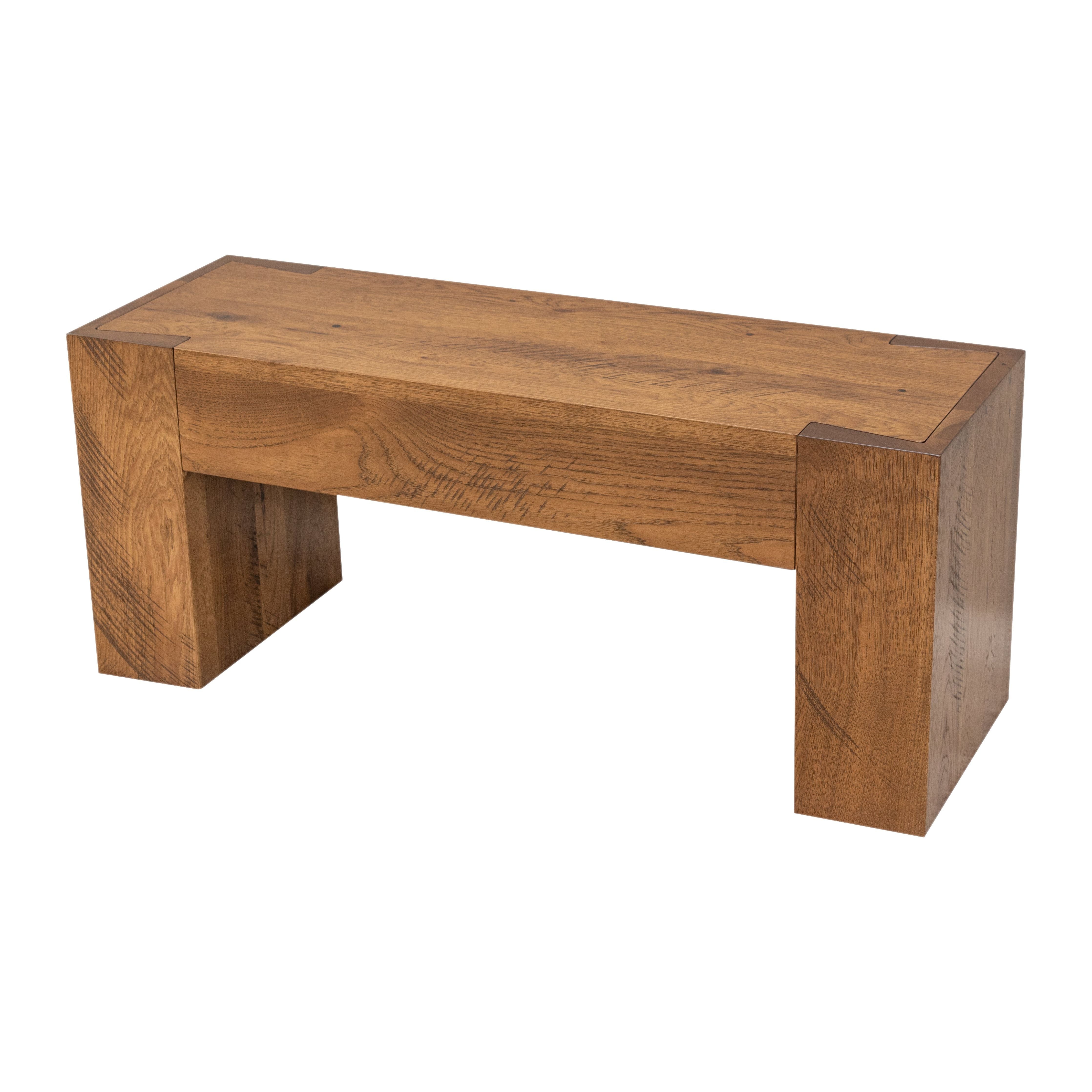 Oxford Hickory Wood Bench | HC