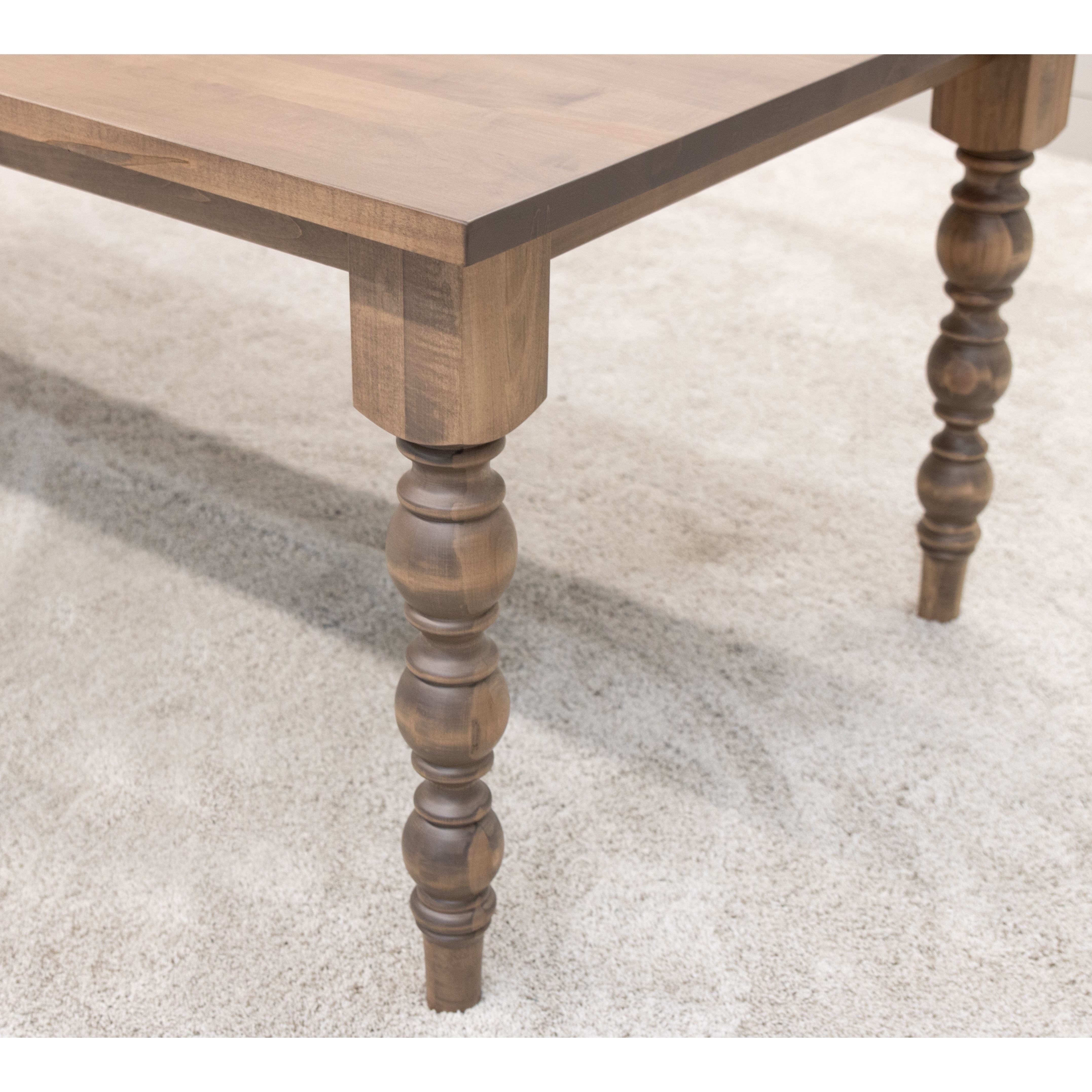 Parson Turned Leg Maple Wood Large Extending Dining Table | WB