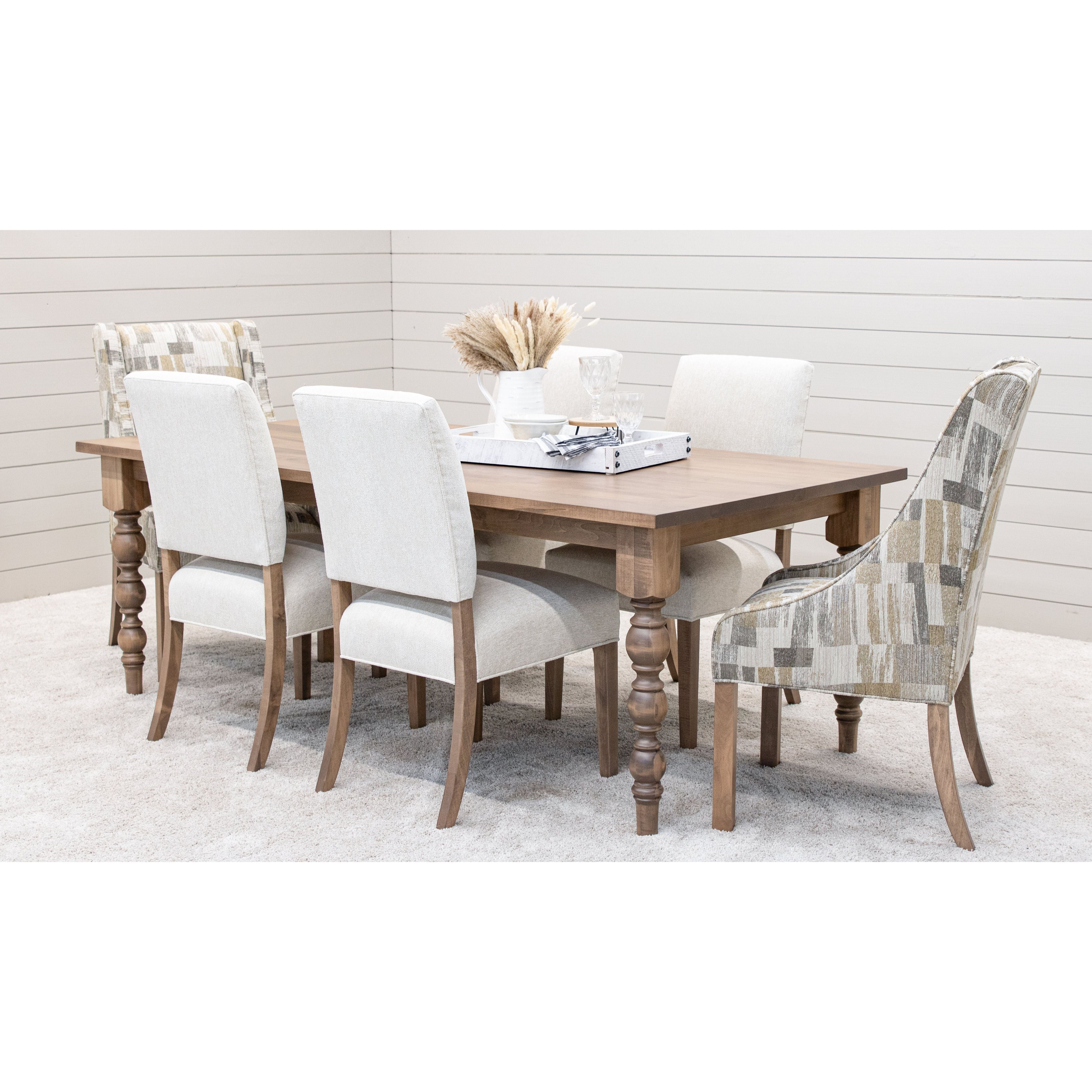 Parson Turned Leg Maple Wood Large Extending Dining Table | WB