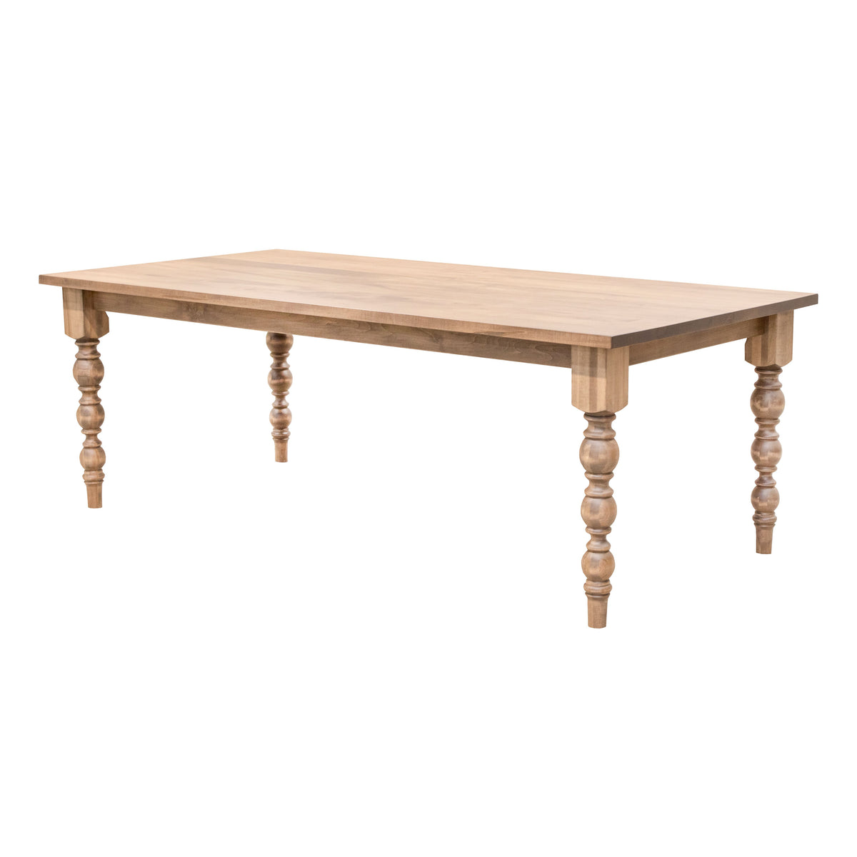 Parson Turned Leg Maple Wood Large Extending Dining Table | DS