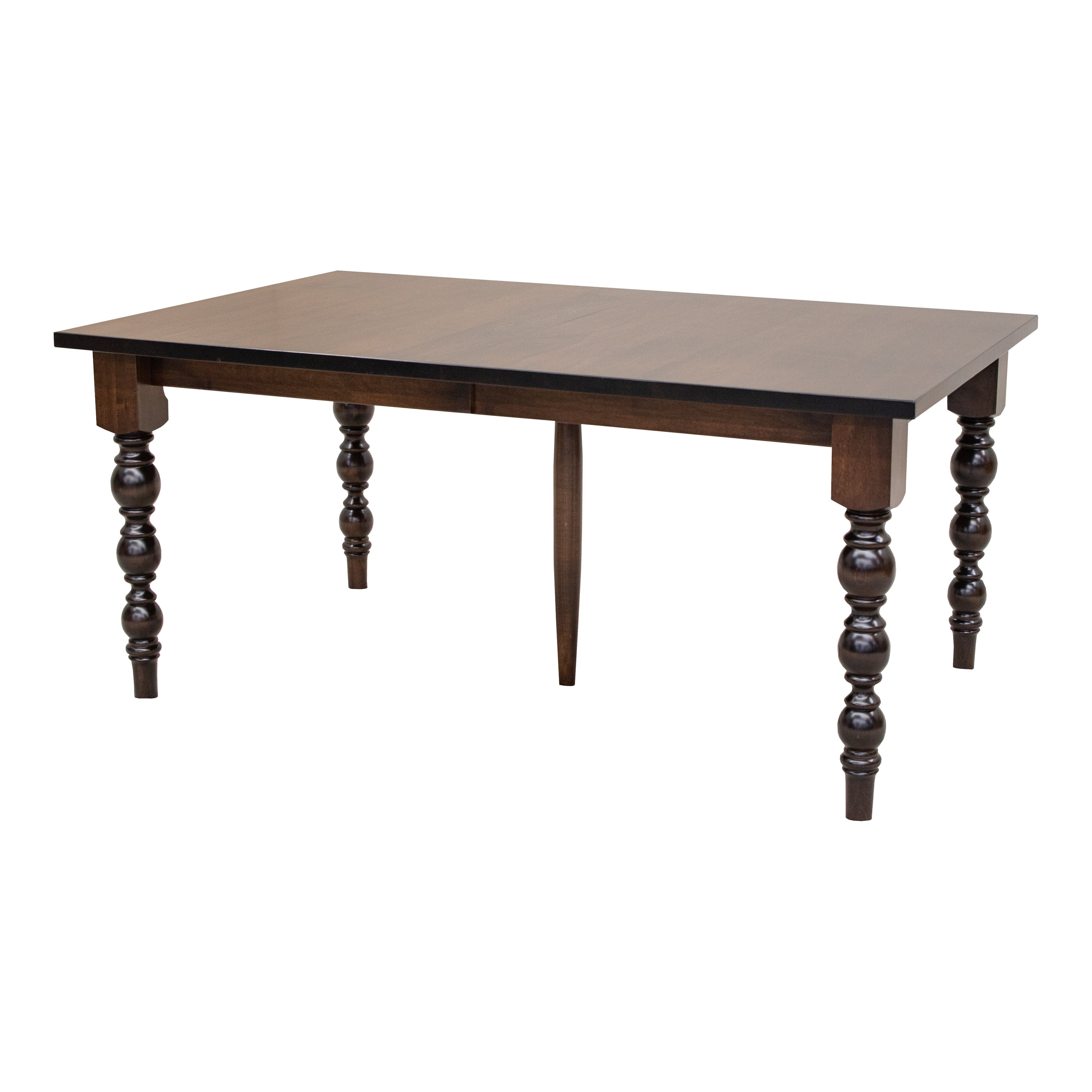 Parson Turned Leg Maple Wood Large Extending Dining Table | RT