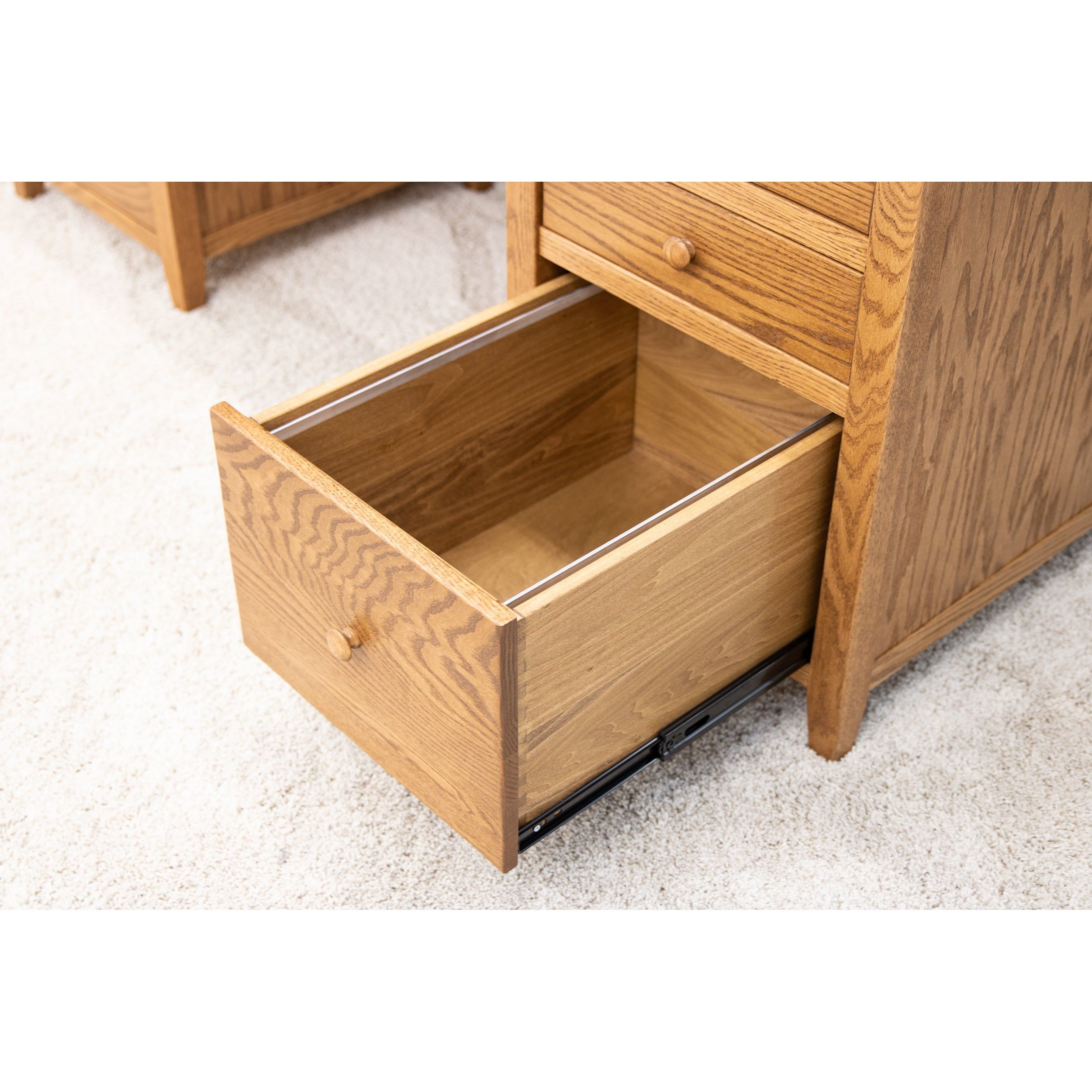 Phoenix Oak Wood Desk with Hutch Top | FW