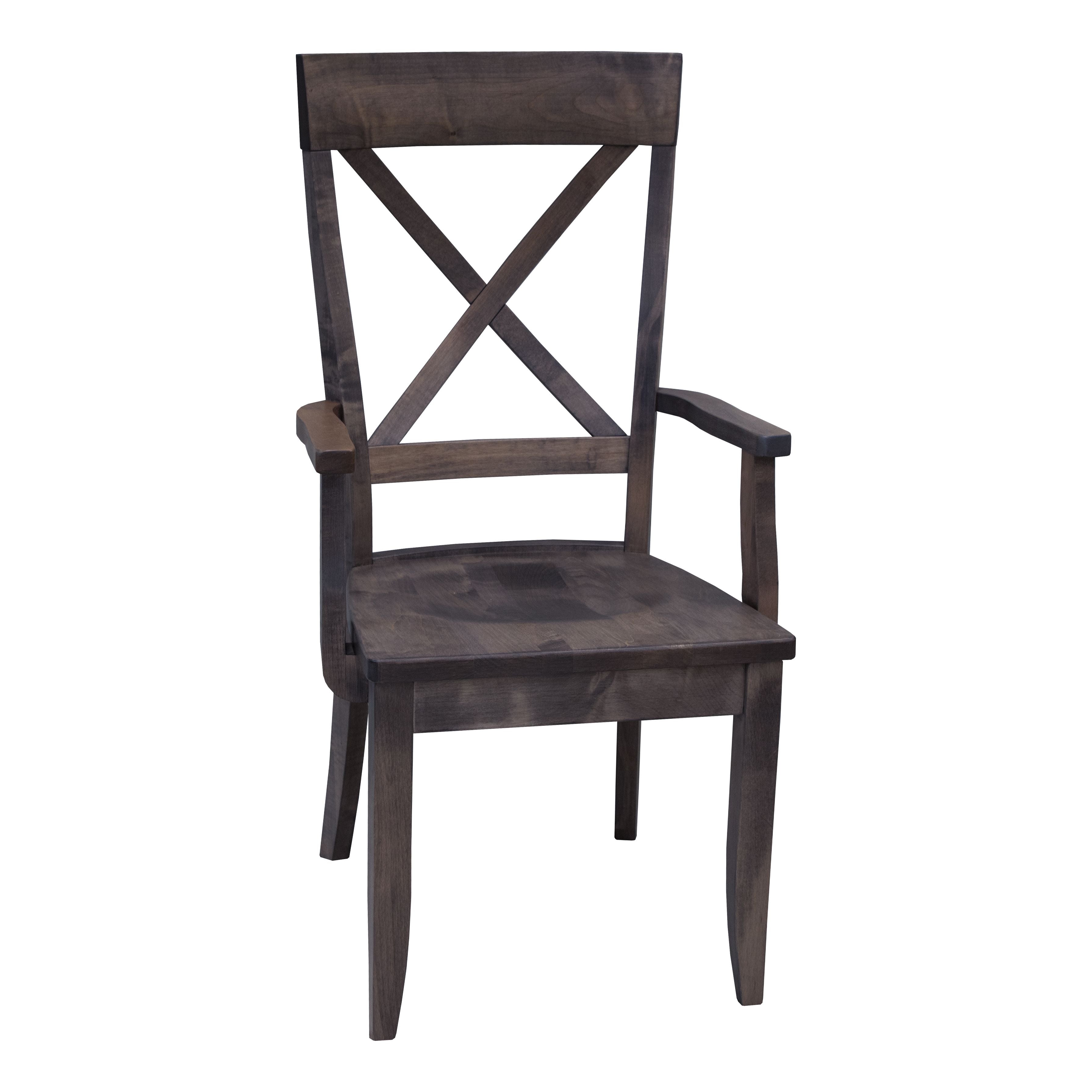 Portland X Back Maple Wood Arm Dining Chair | DK