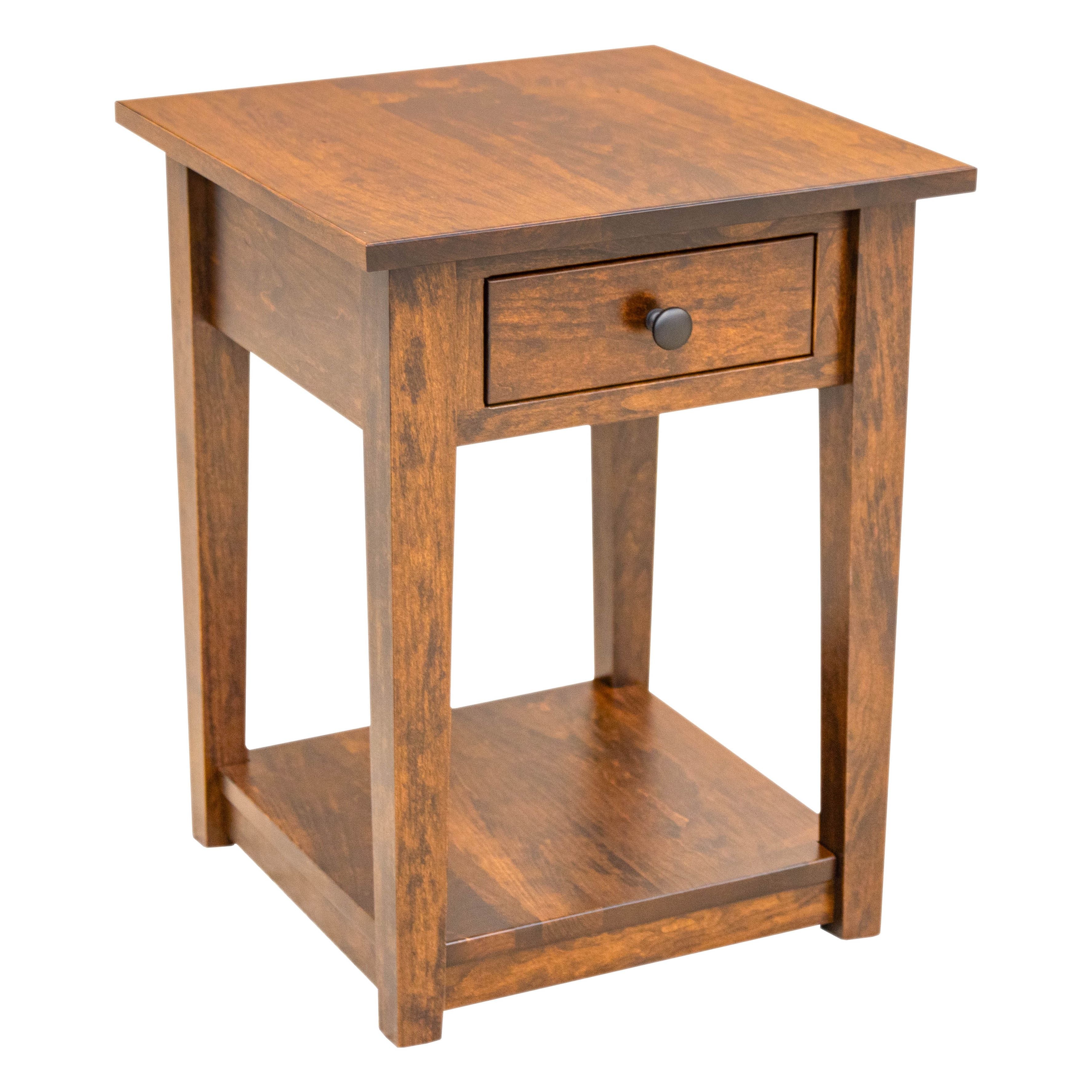 Riverton Cherry Wood Large Square Open End Table | MC