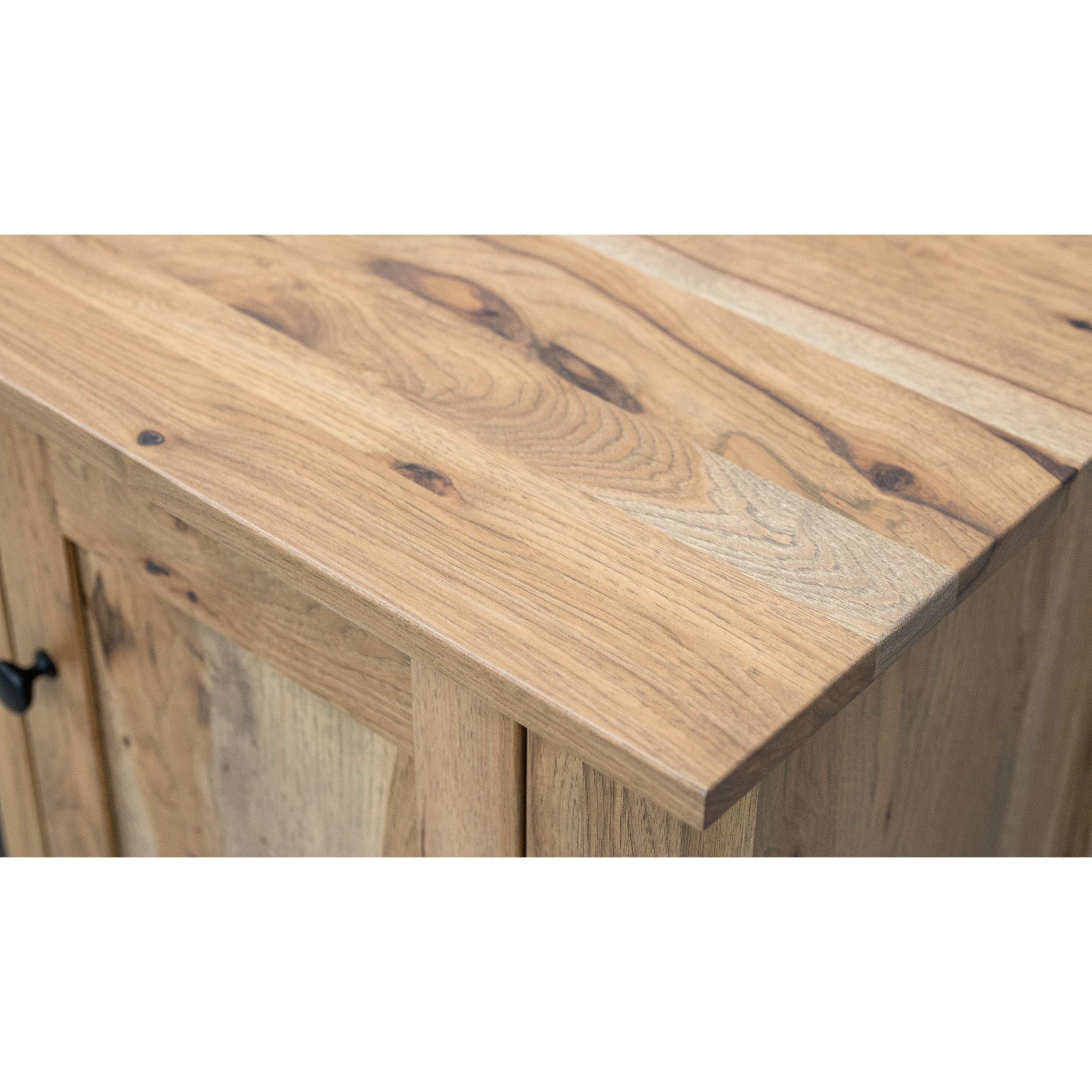 Riverton 72" Hickory Wood TV Console with Electric Fireplace Insert | WB