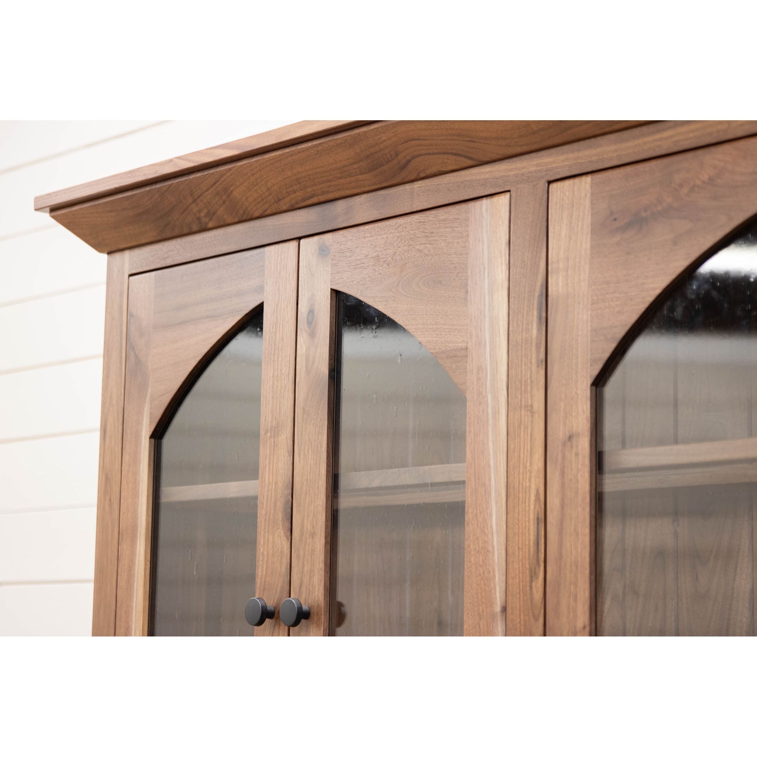 Rockford Walnut Wood 4-Door Hutch | NAT
