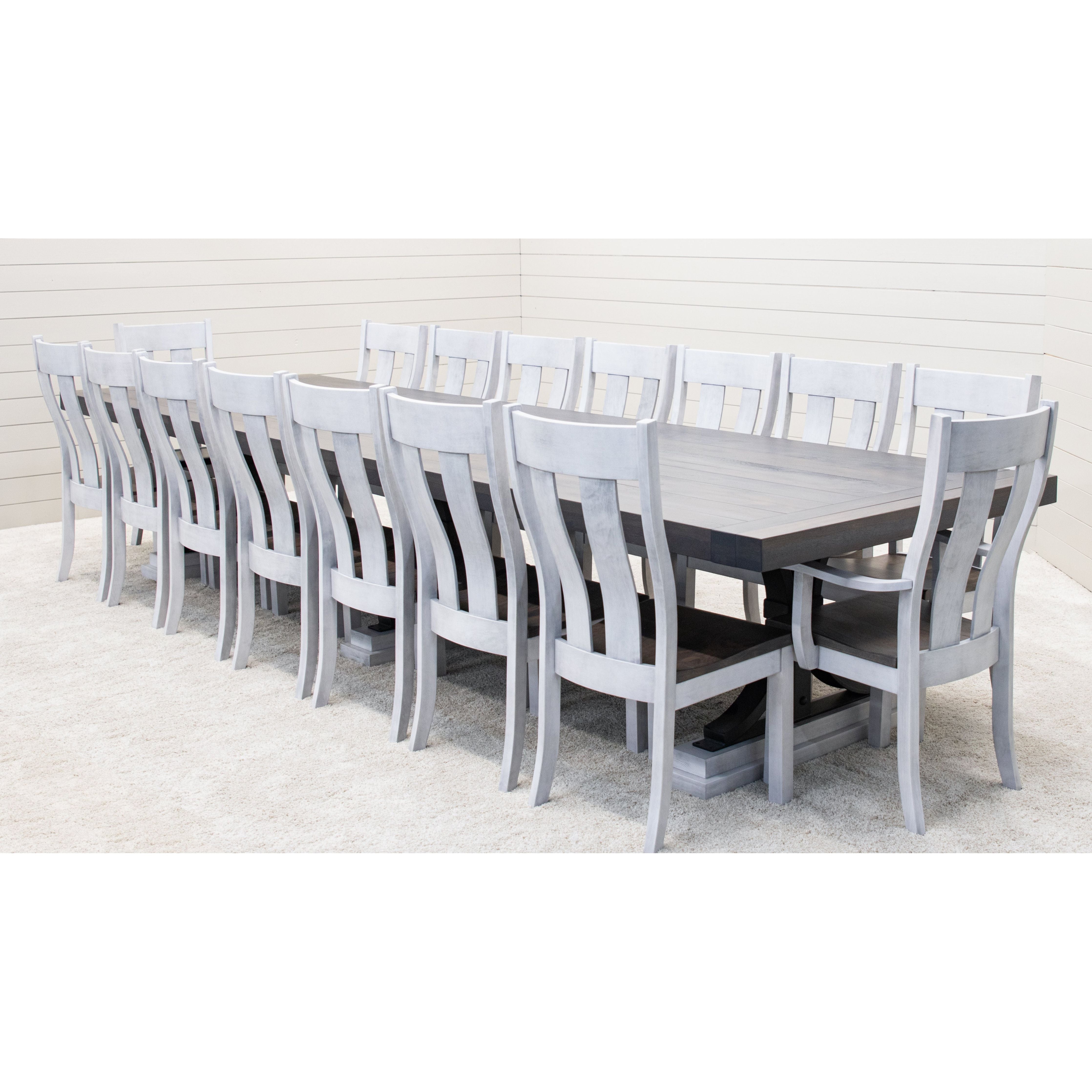 Rockford Extra Large White & Wood Dining Table | M-AV&GS