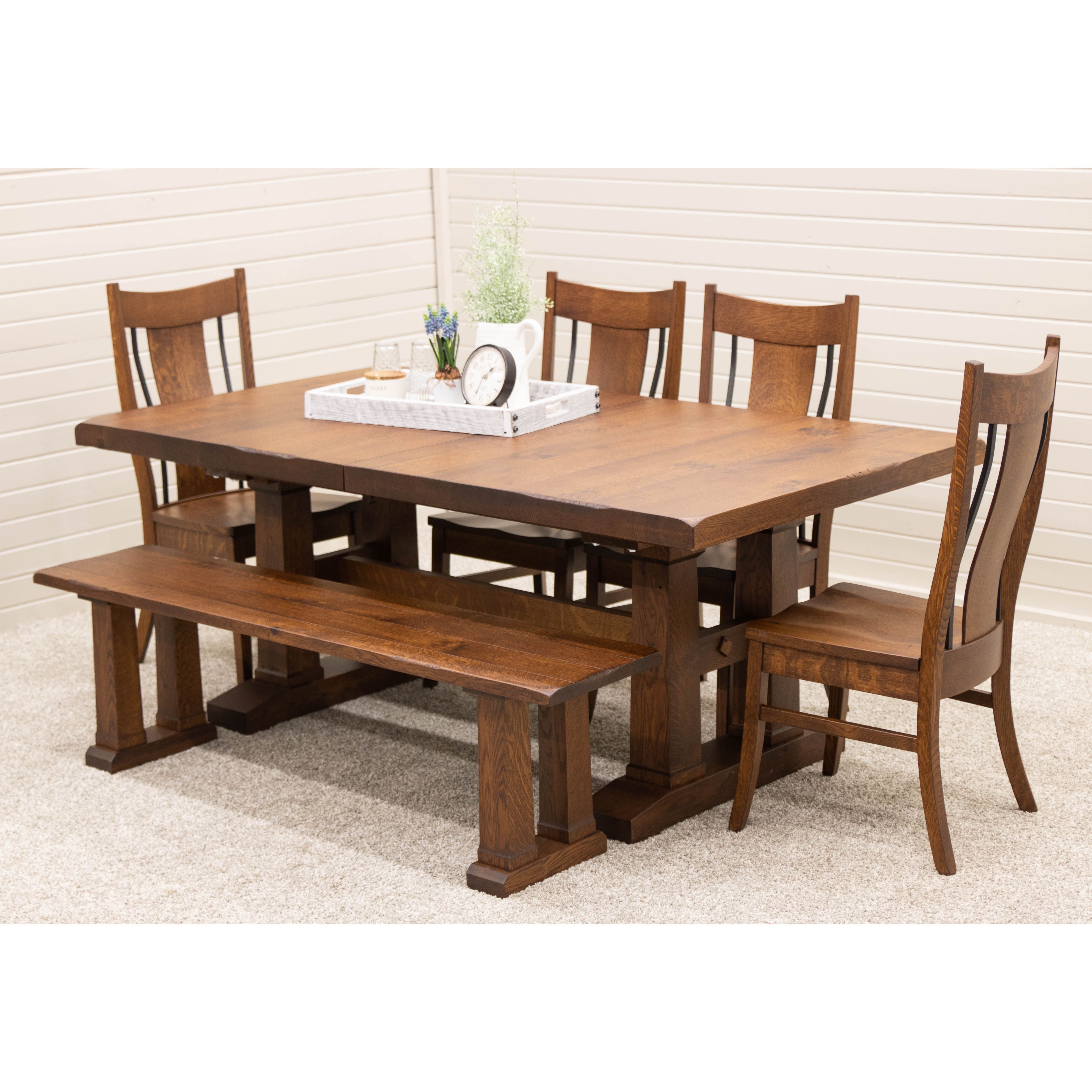Rowan Quarter Sawn White Oak Wood Dining Bench | GB