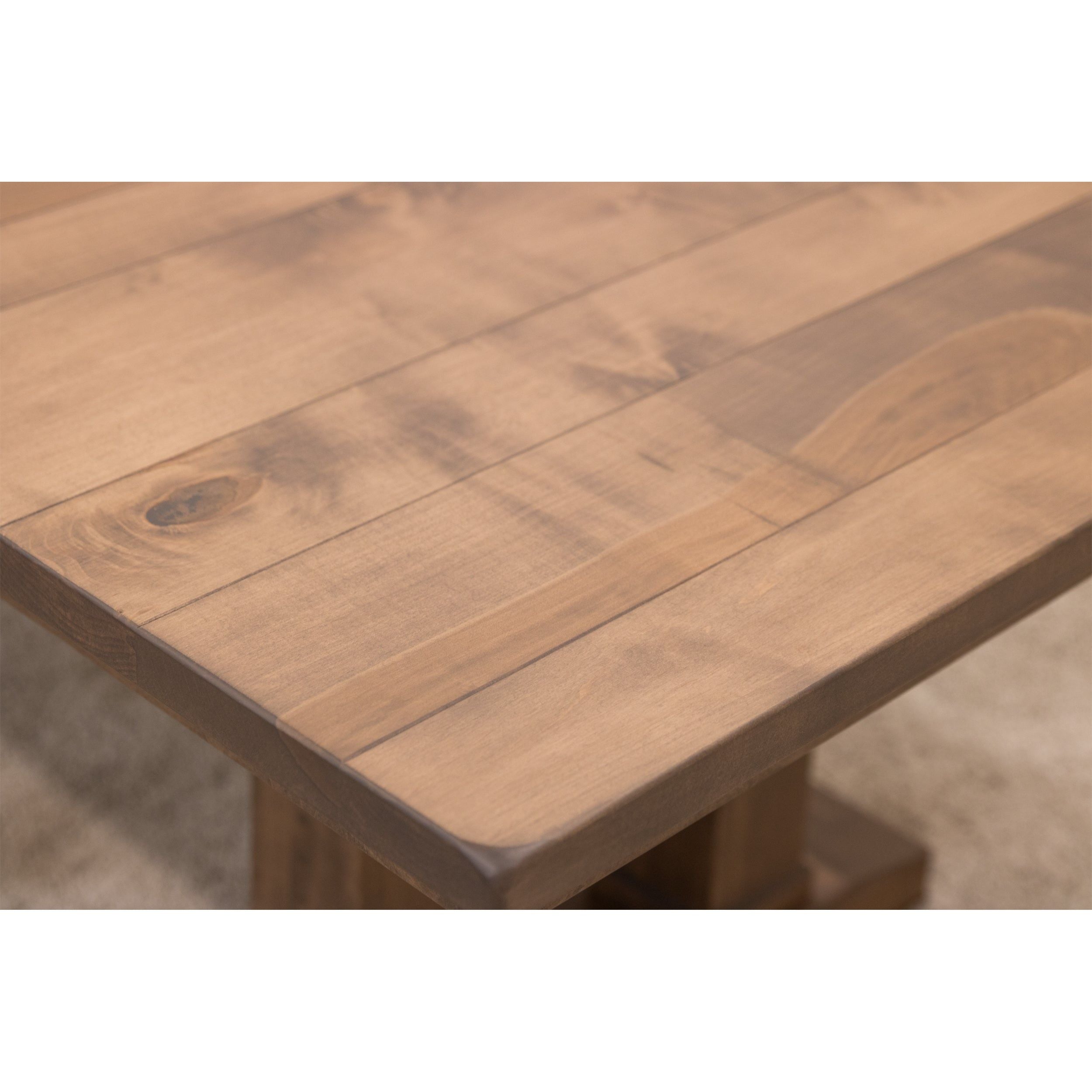 Rowan Maple Wood Large Extending Amish Trestle Dining Table | HC