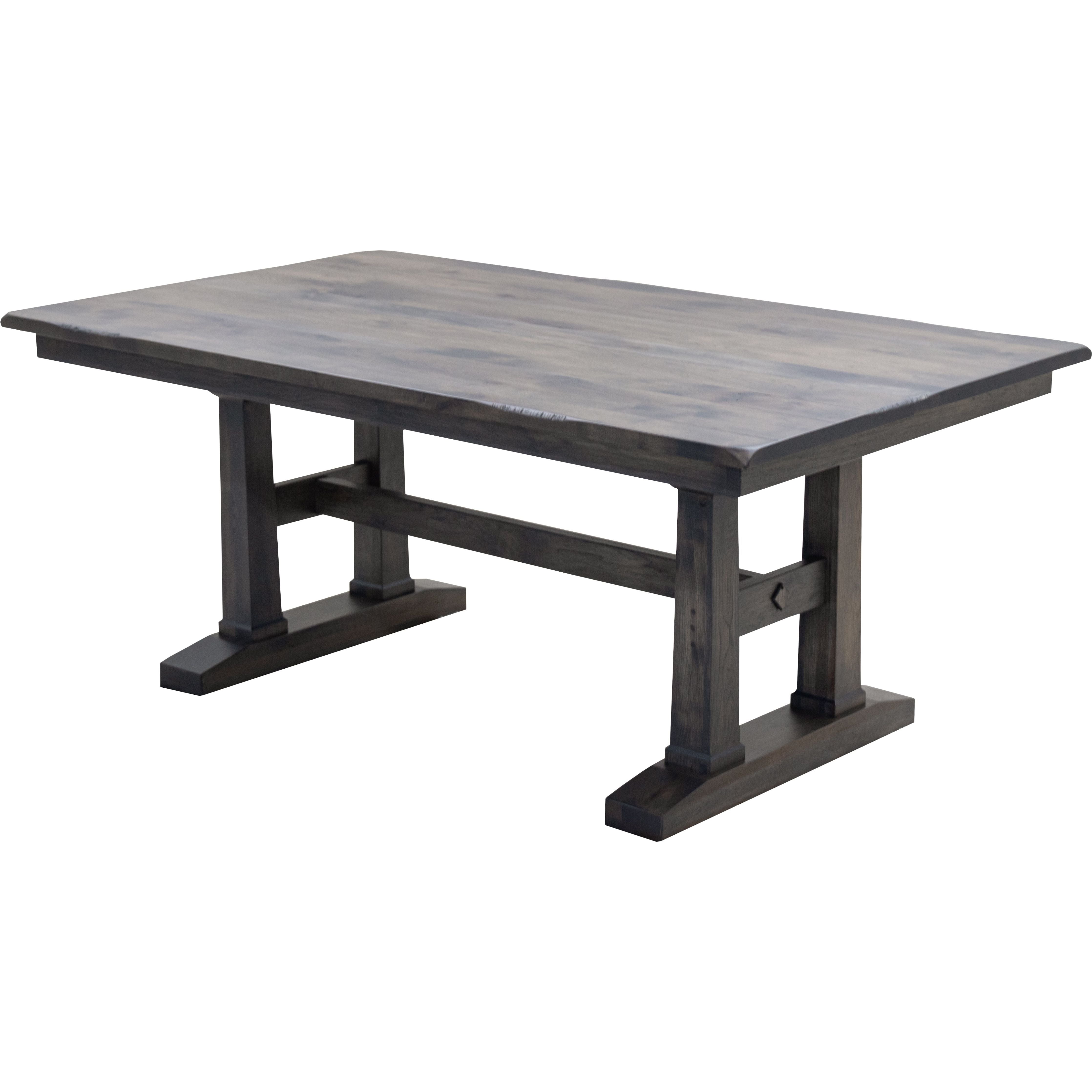 Rowan Trestle Hickory Amish Dining Table & Chairs for 6-10