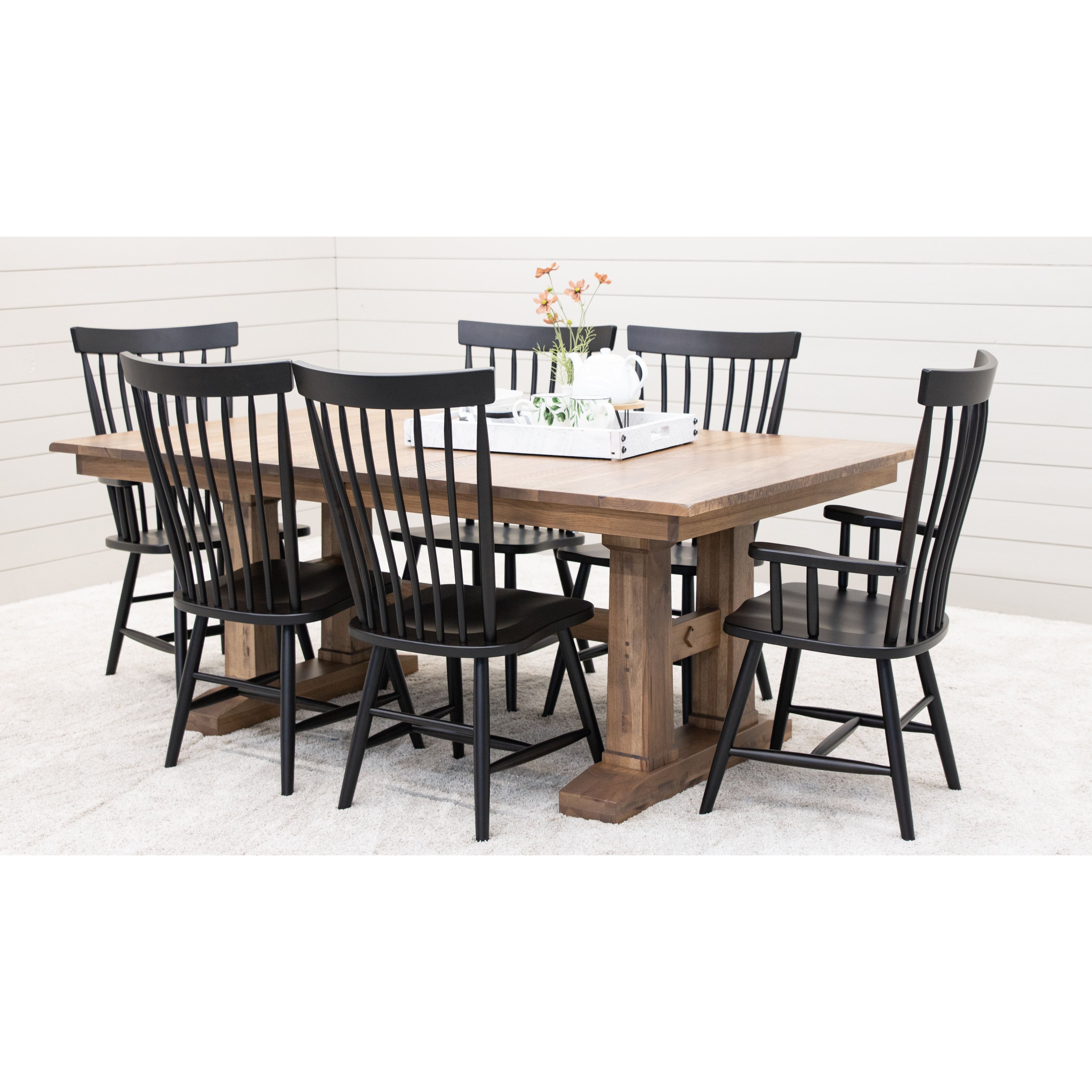 Millcreek Black Windsor Maple Wood Side Dining Chair | EB