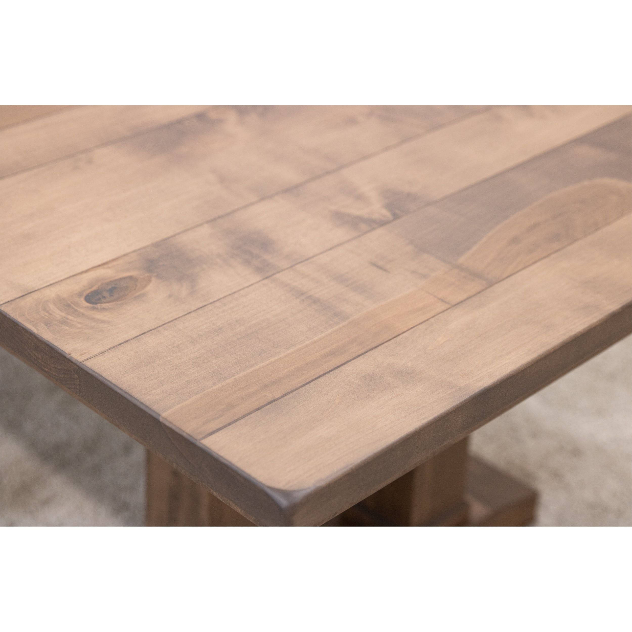 Rowan Maple Wood Large Extending Amish Trestle Dining Table | WB