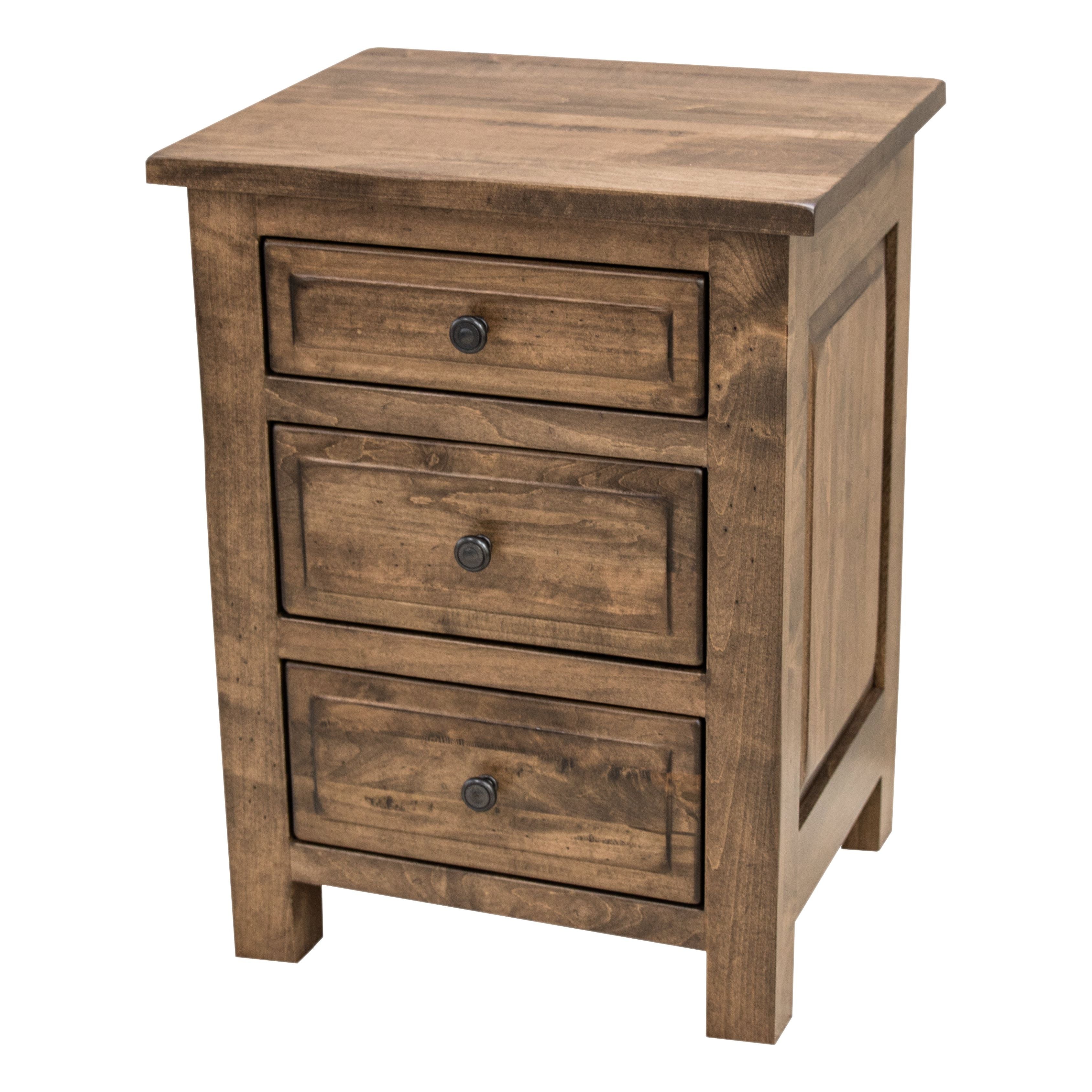 Savannah Rustic 3-Drawer Nightstand