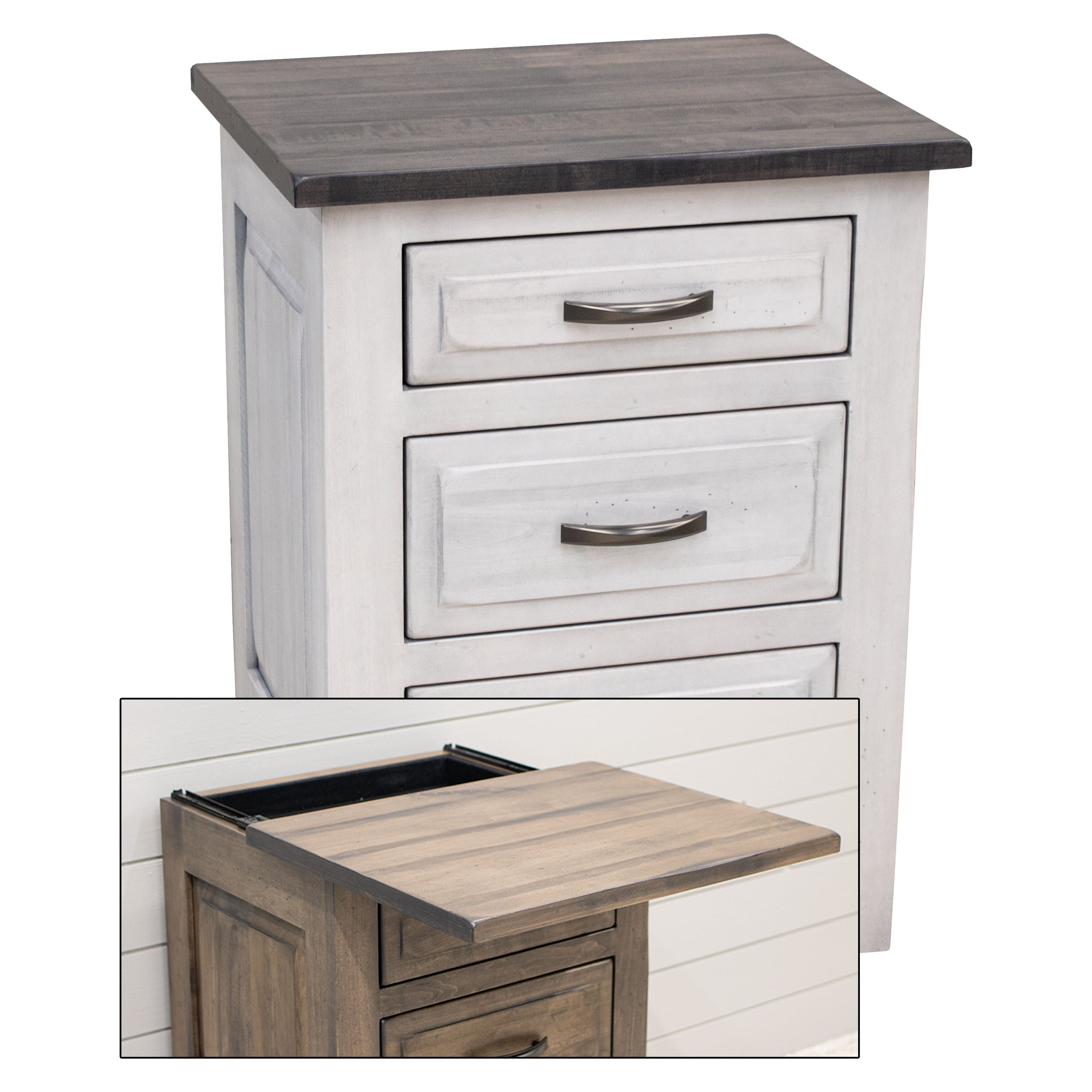Savannah Rustic 3-Drawer Nightstand