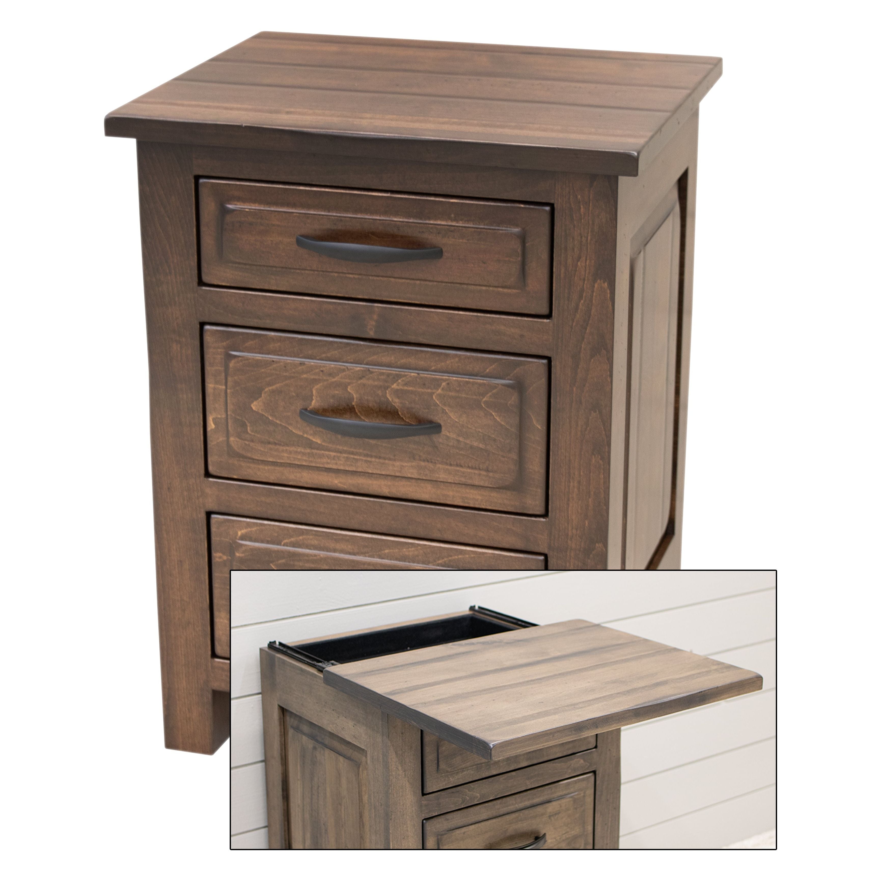 Savannah Rustic 3-Drawer Nightstand