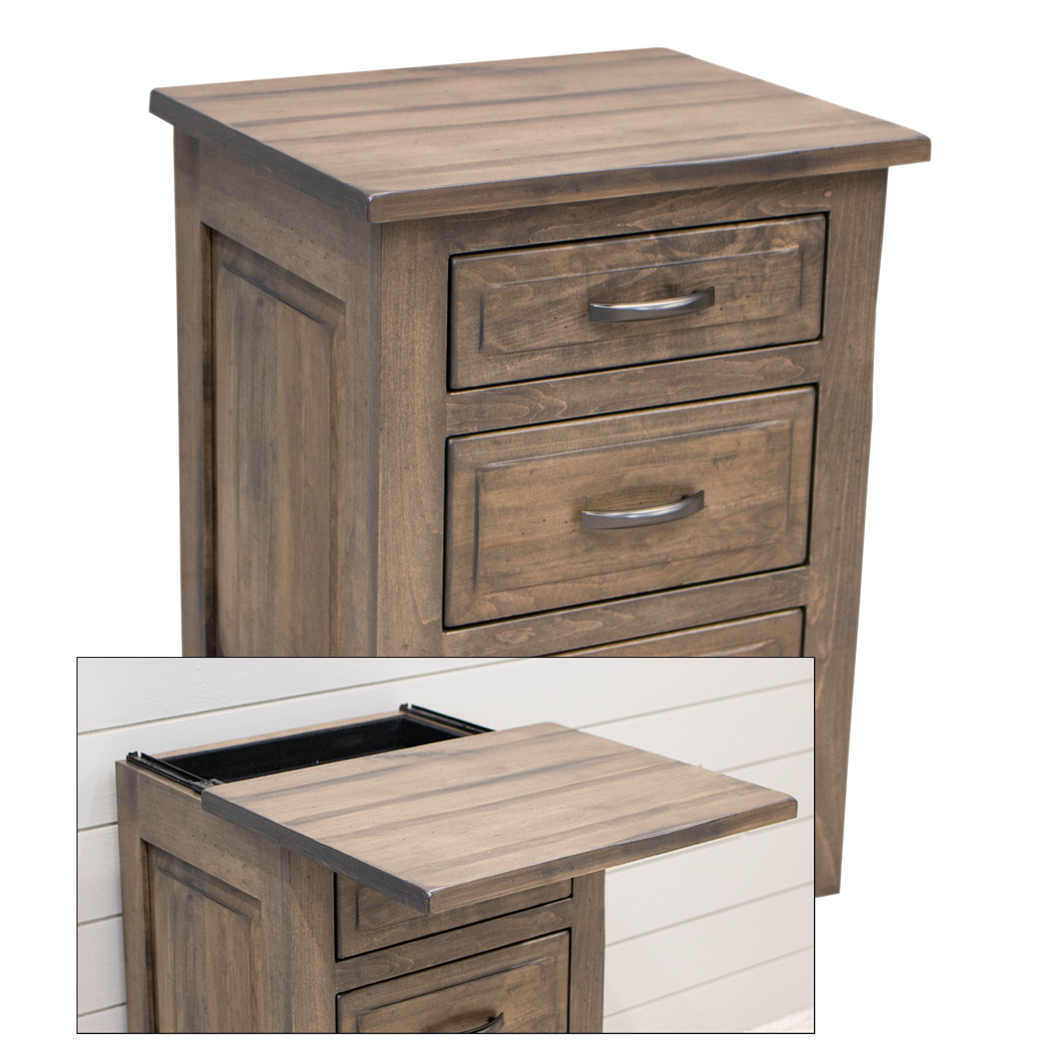 Savannah Rustic 3-Drawer Nightstand