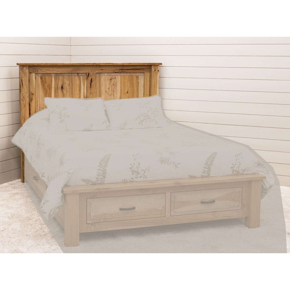 Savannah Queen Hickory Wood Storage Platform Bed | CO