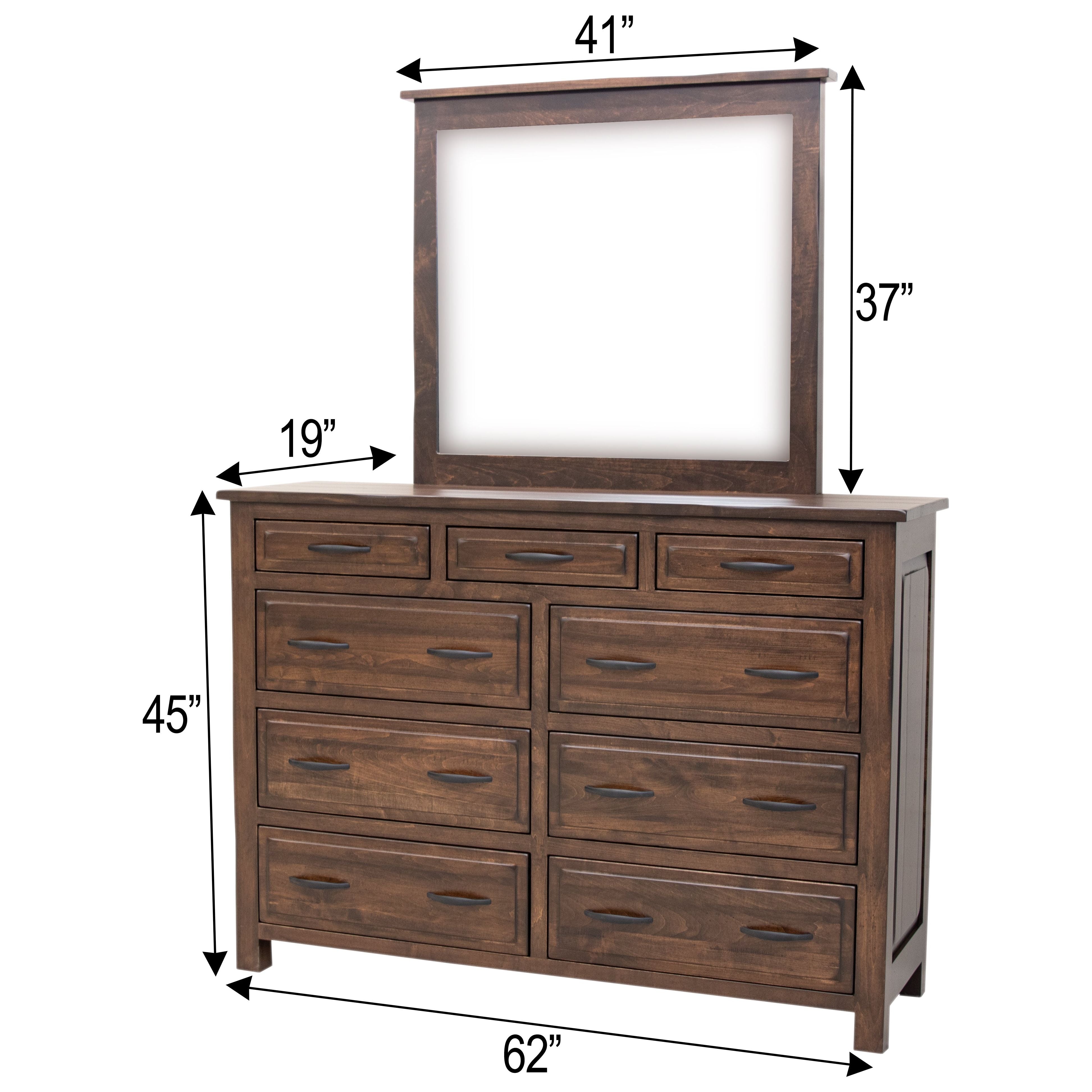 Savannah Rustic 9-Drawer Tall Dresser