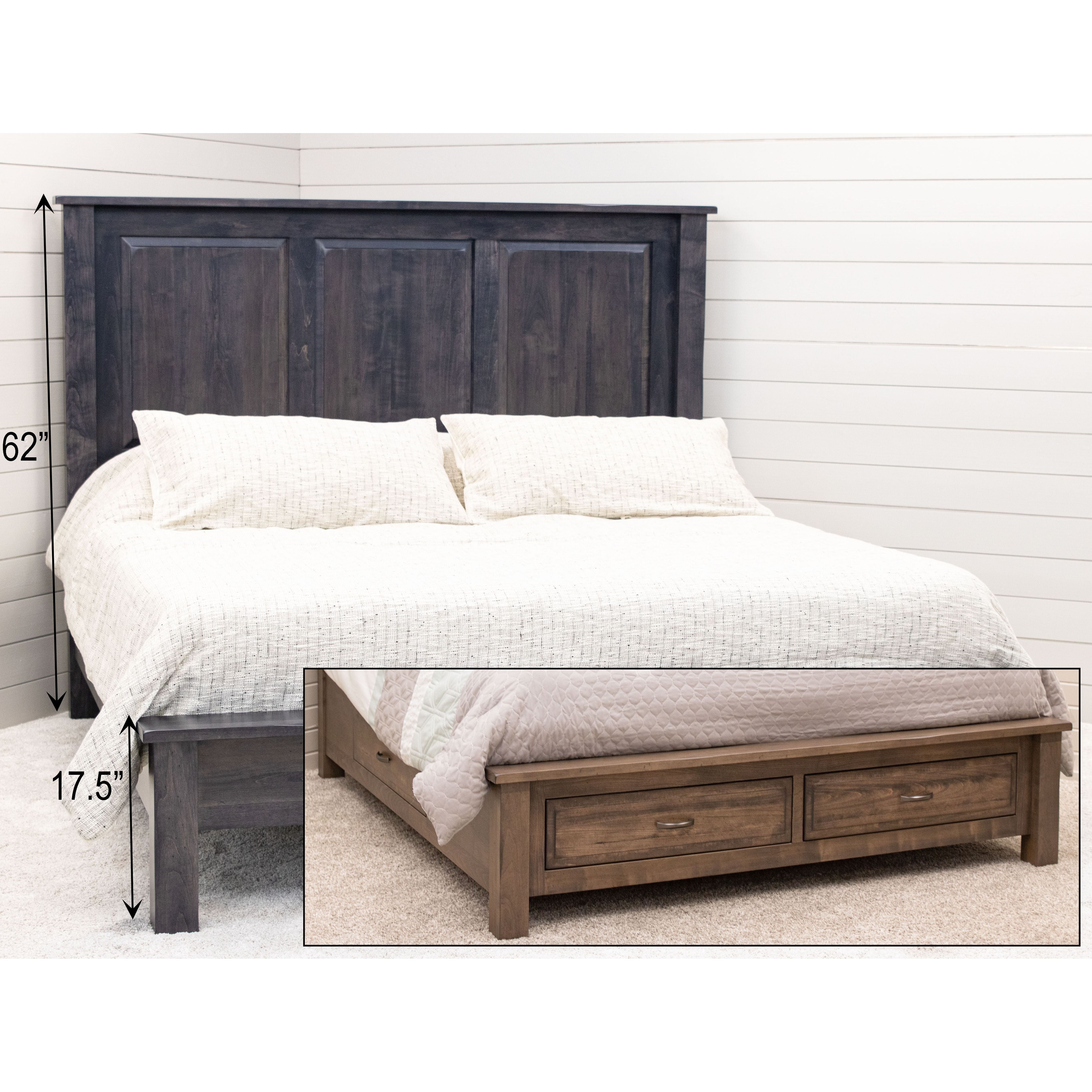 Savannah Rustic Storage Platform Bed