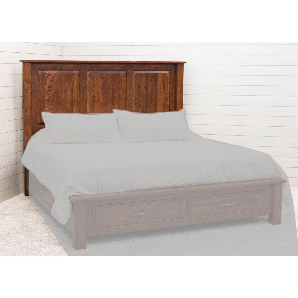 Savannah King Cherry Wood Storage Platform Bed | ASB