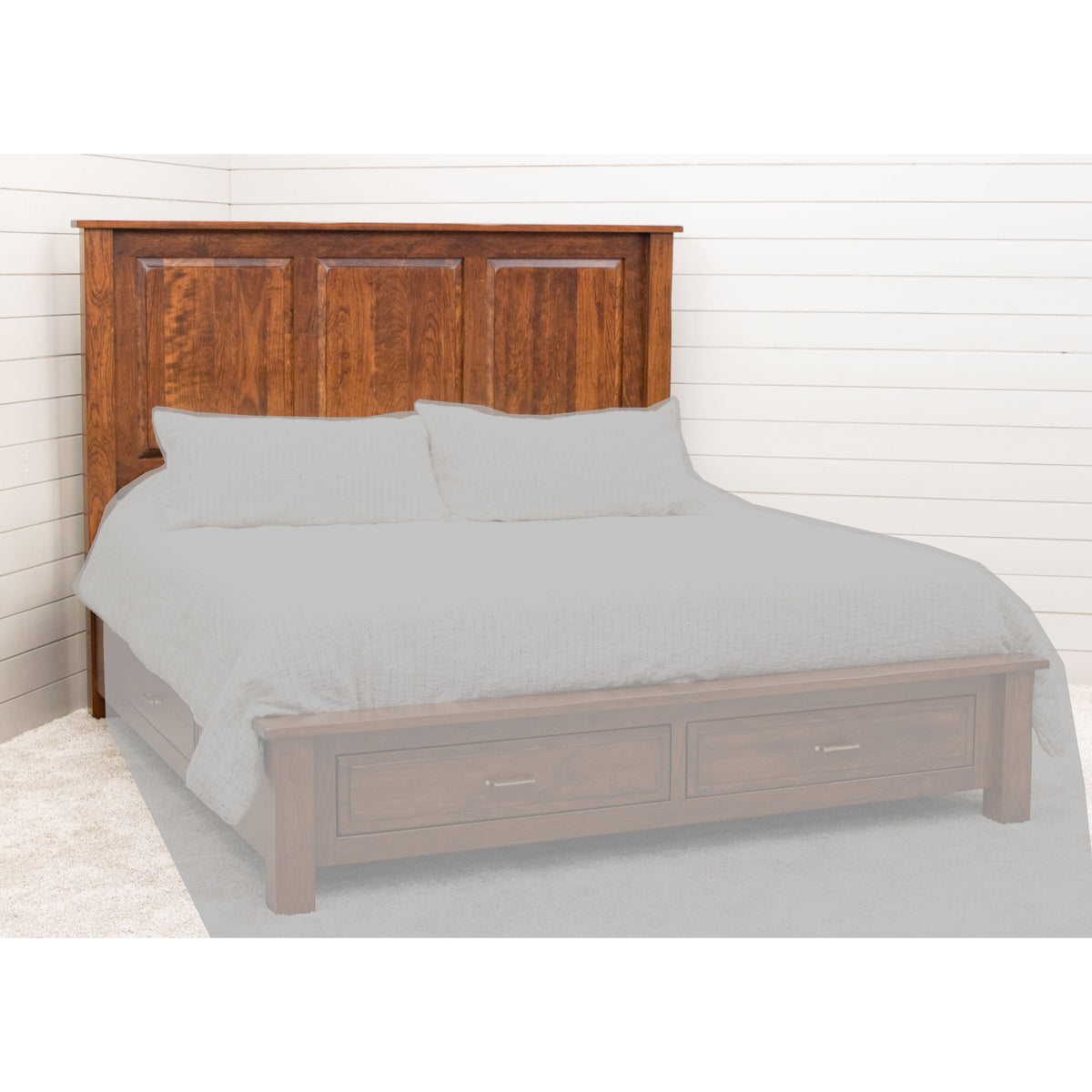 Savannah Full Cherry Wood Storage Platform Bed | MC