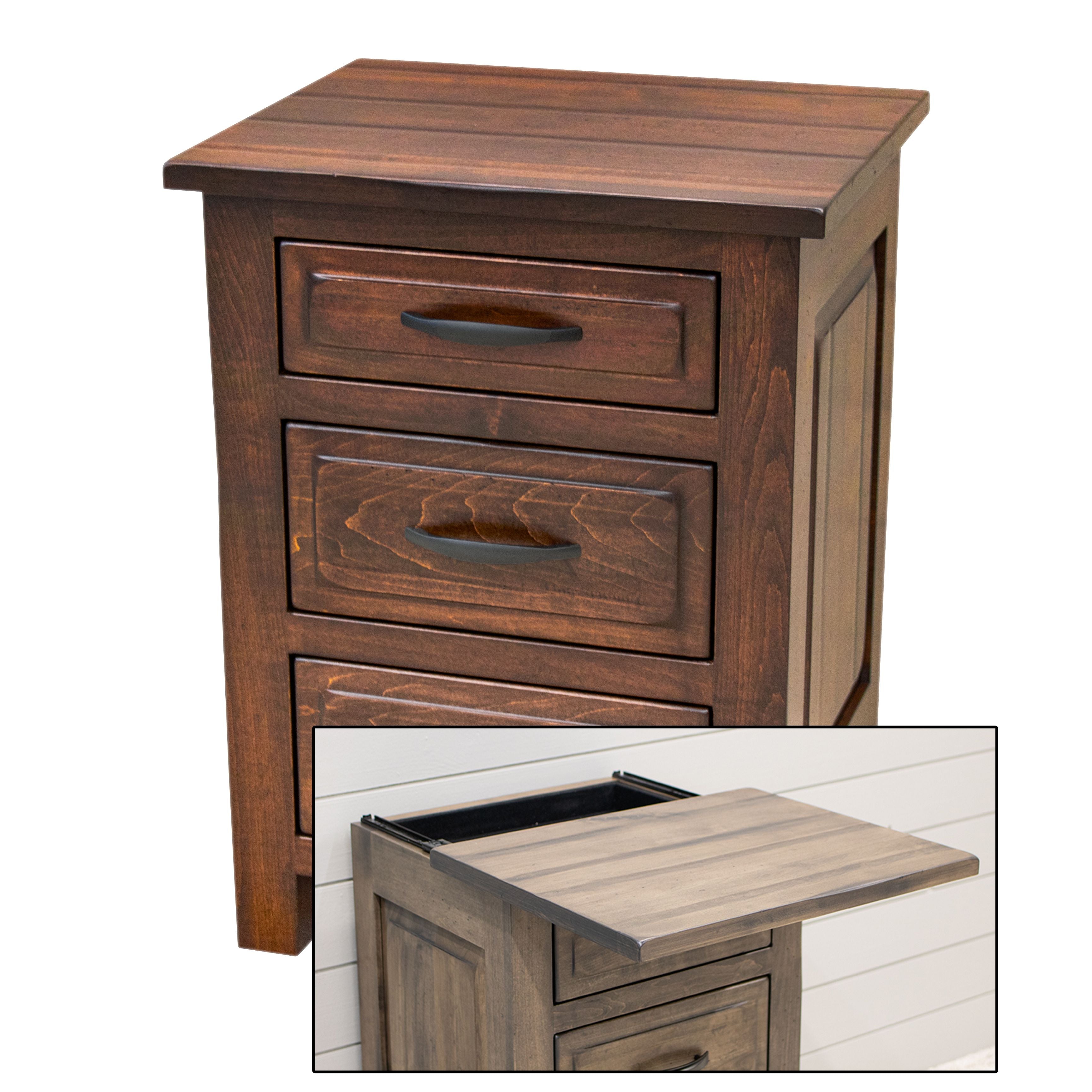 Savannah Rustic 3-Drawer Nightstand