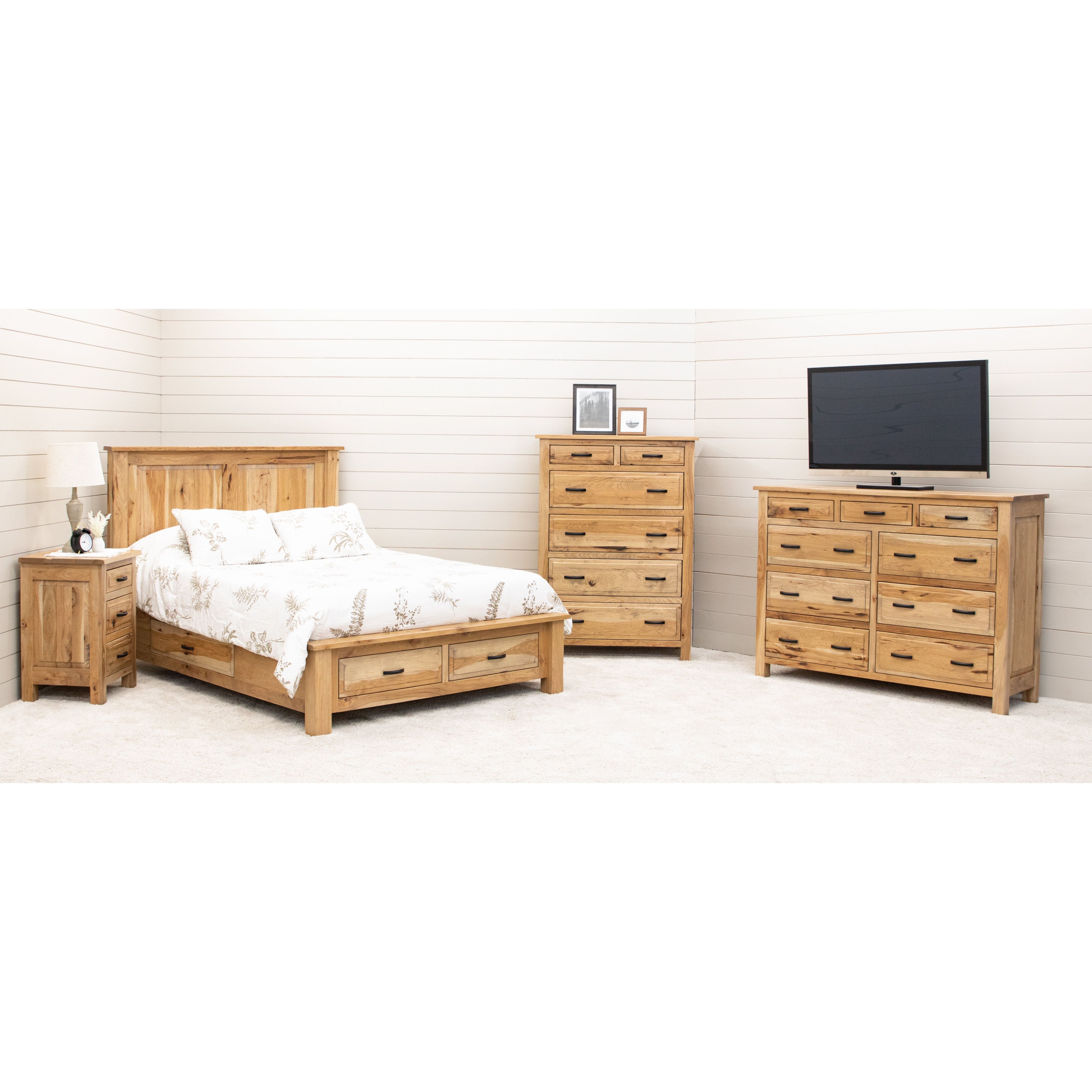Savannah Rustic Storage Platform Bed