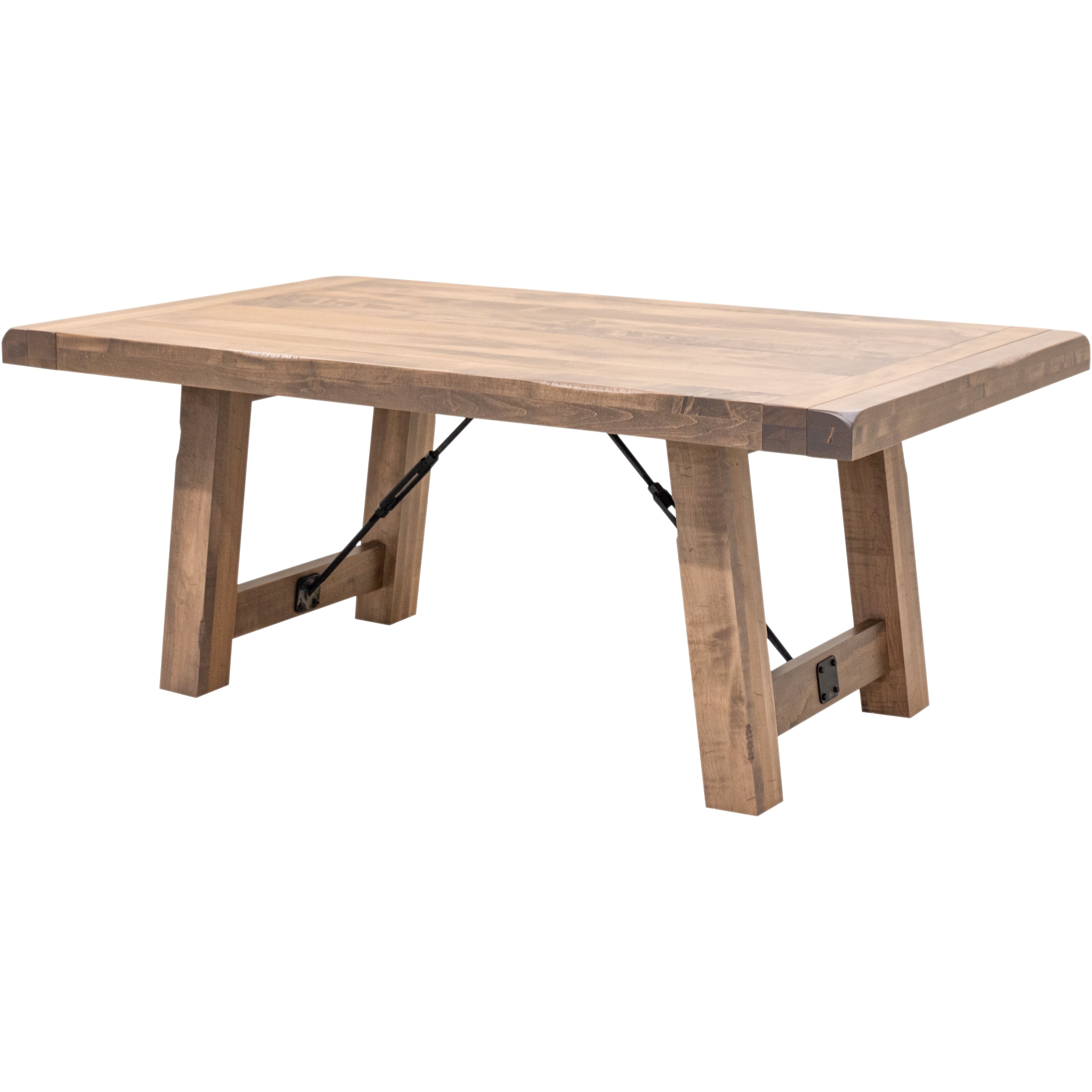 Settler's Trestle Large Maple Wood Extending Dining Table | WB