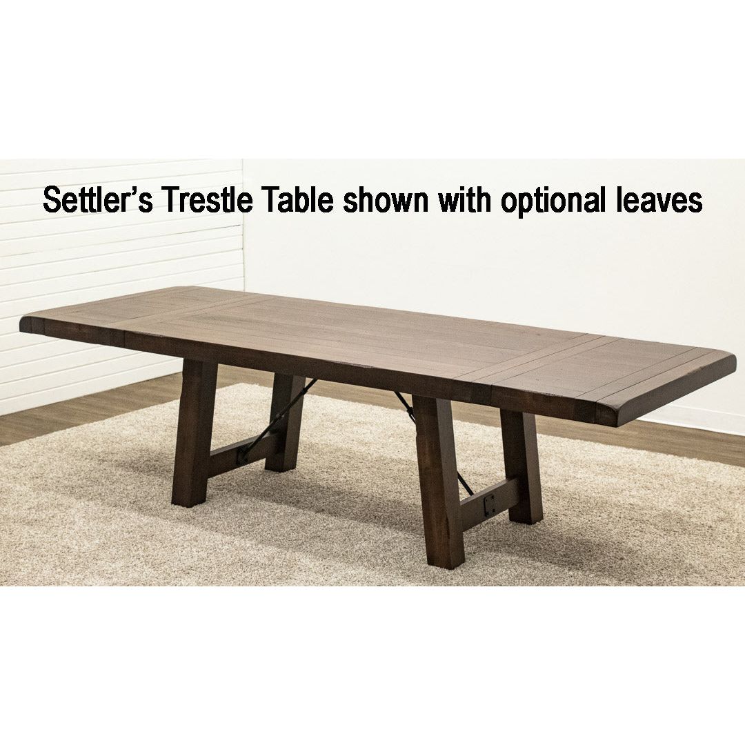 Settler's Trestle Large Maple Wood Extending Dining Table | BV