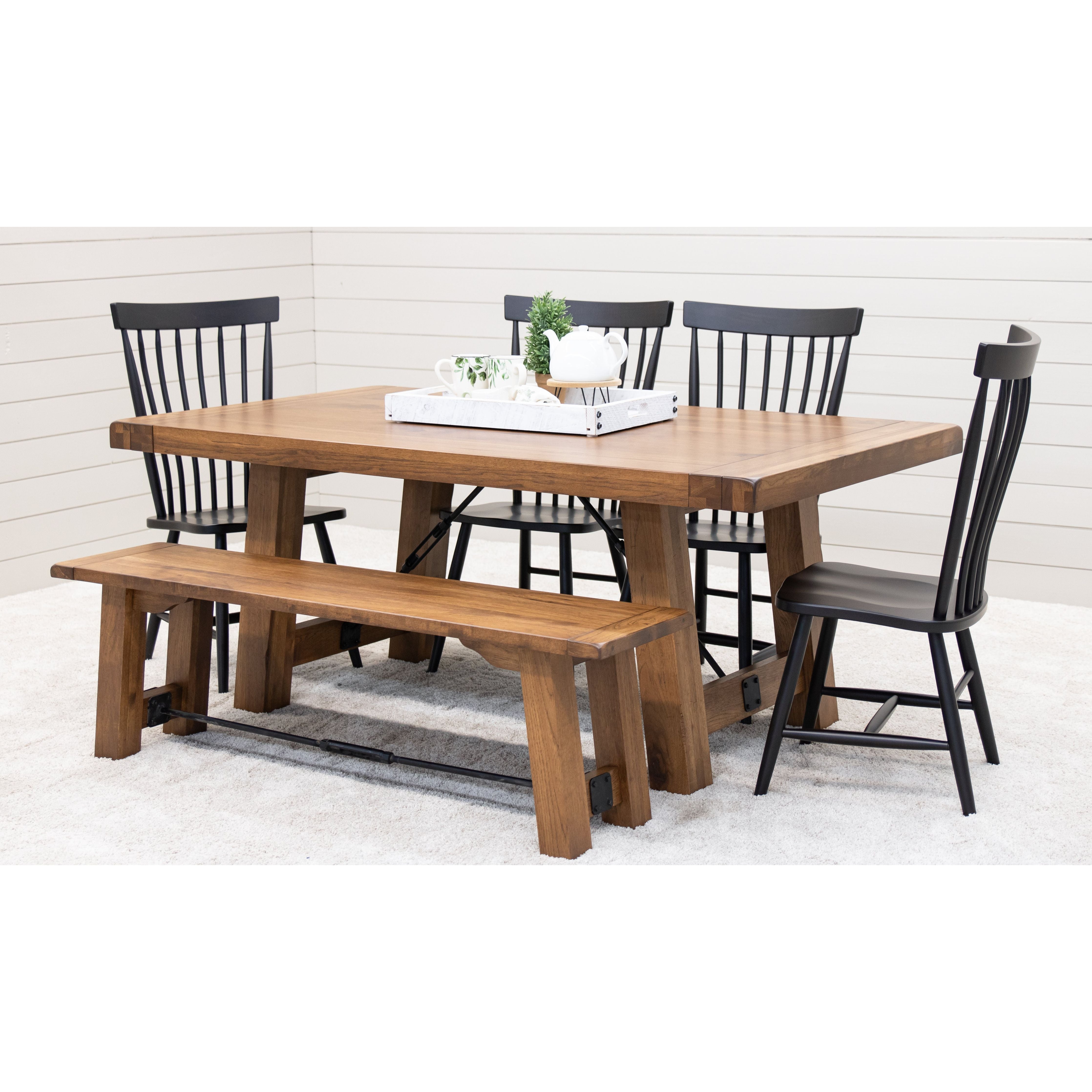 Settler's Trestle Extending Dining Table