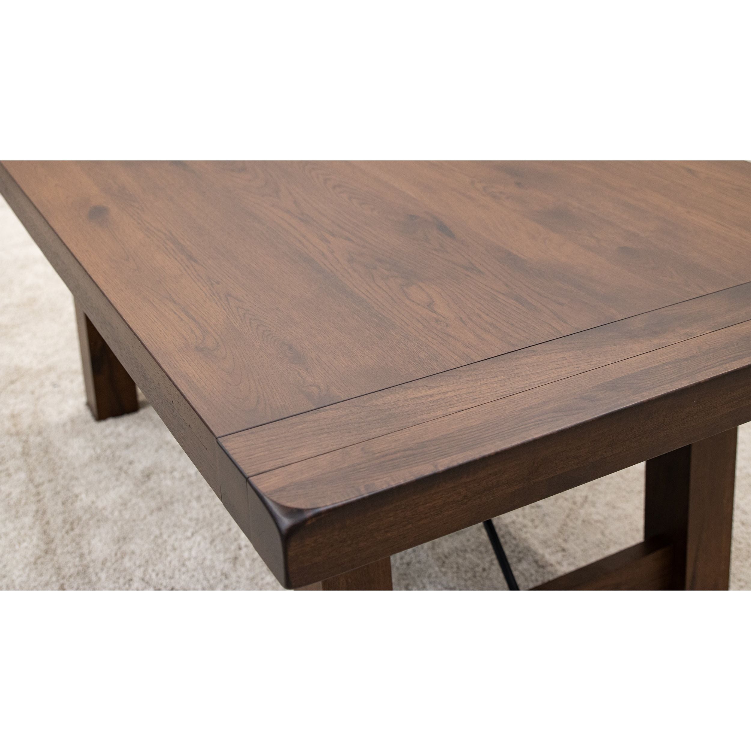 Settler's Trestle Large Hickory Wood Extending Dining Table | BV