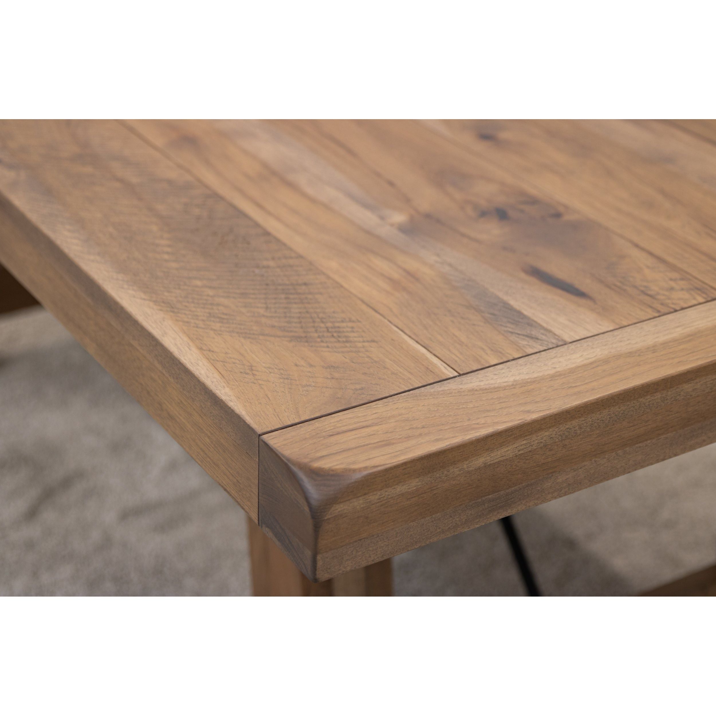 Settler's Trestle Large Hickory Wood Extending Dining Table | CO