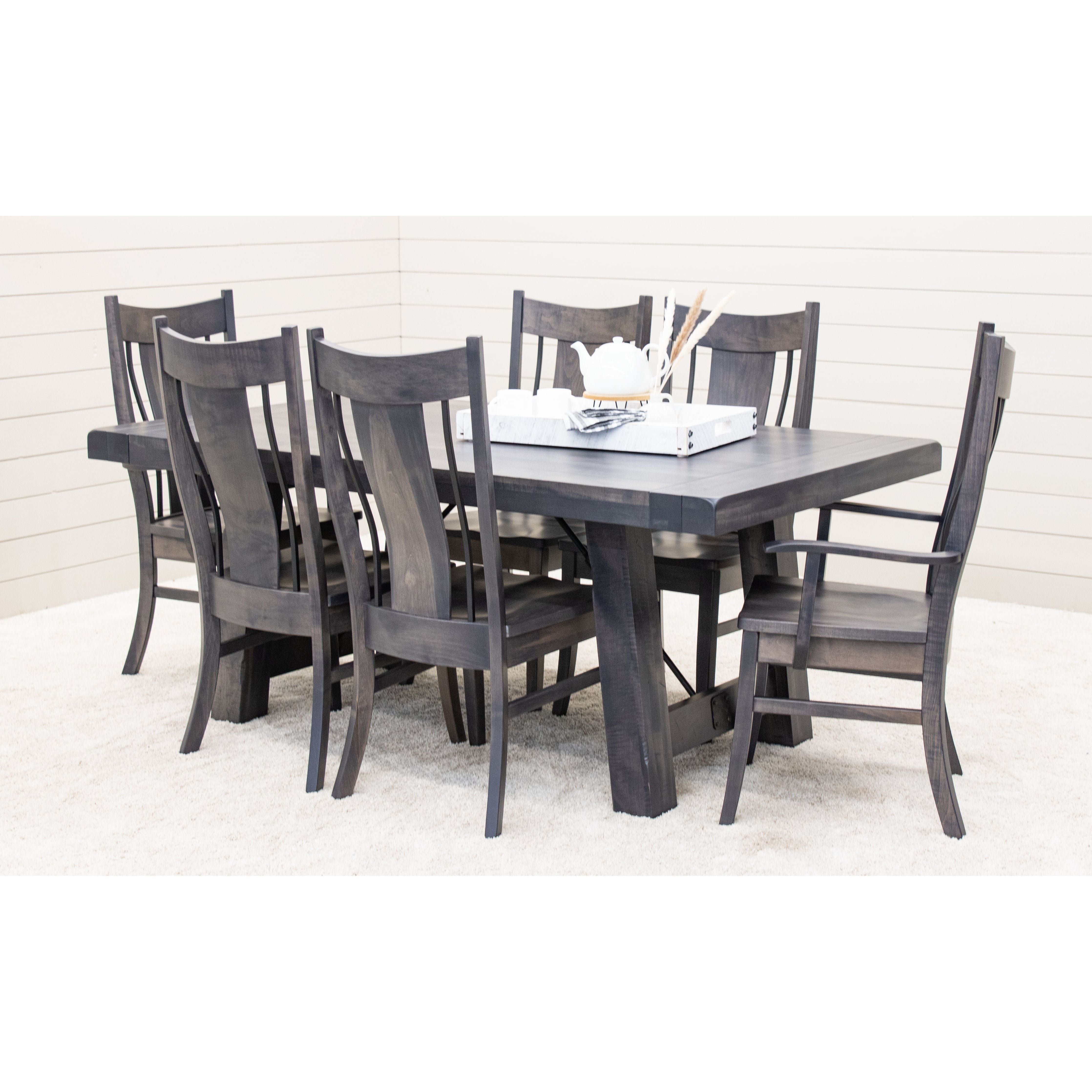 Settler's Trestle Large Maple Wood Extending Dining Table | GS