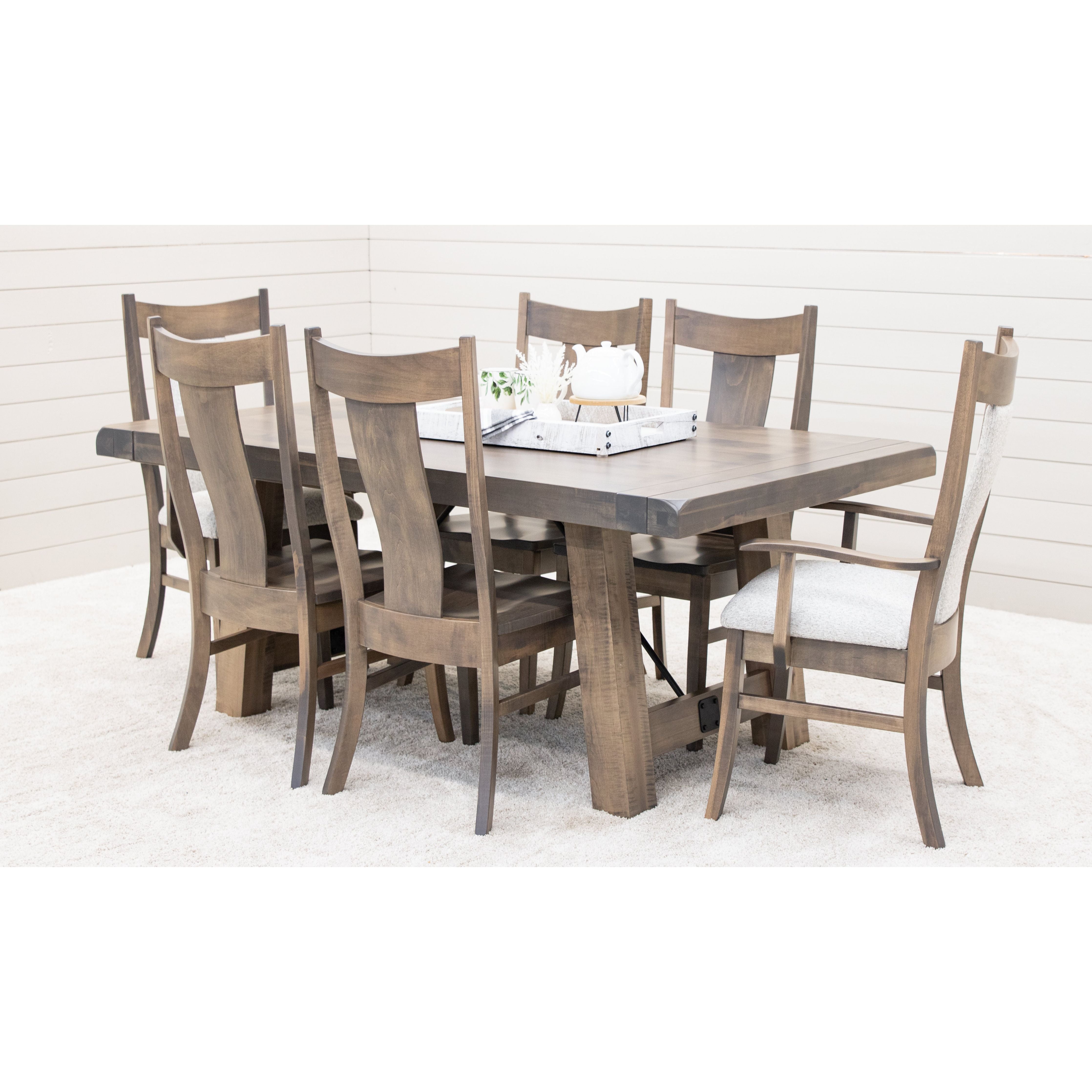 Settler's Trestle Large Maple Wood Extending Dining Table | SP