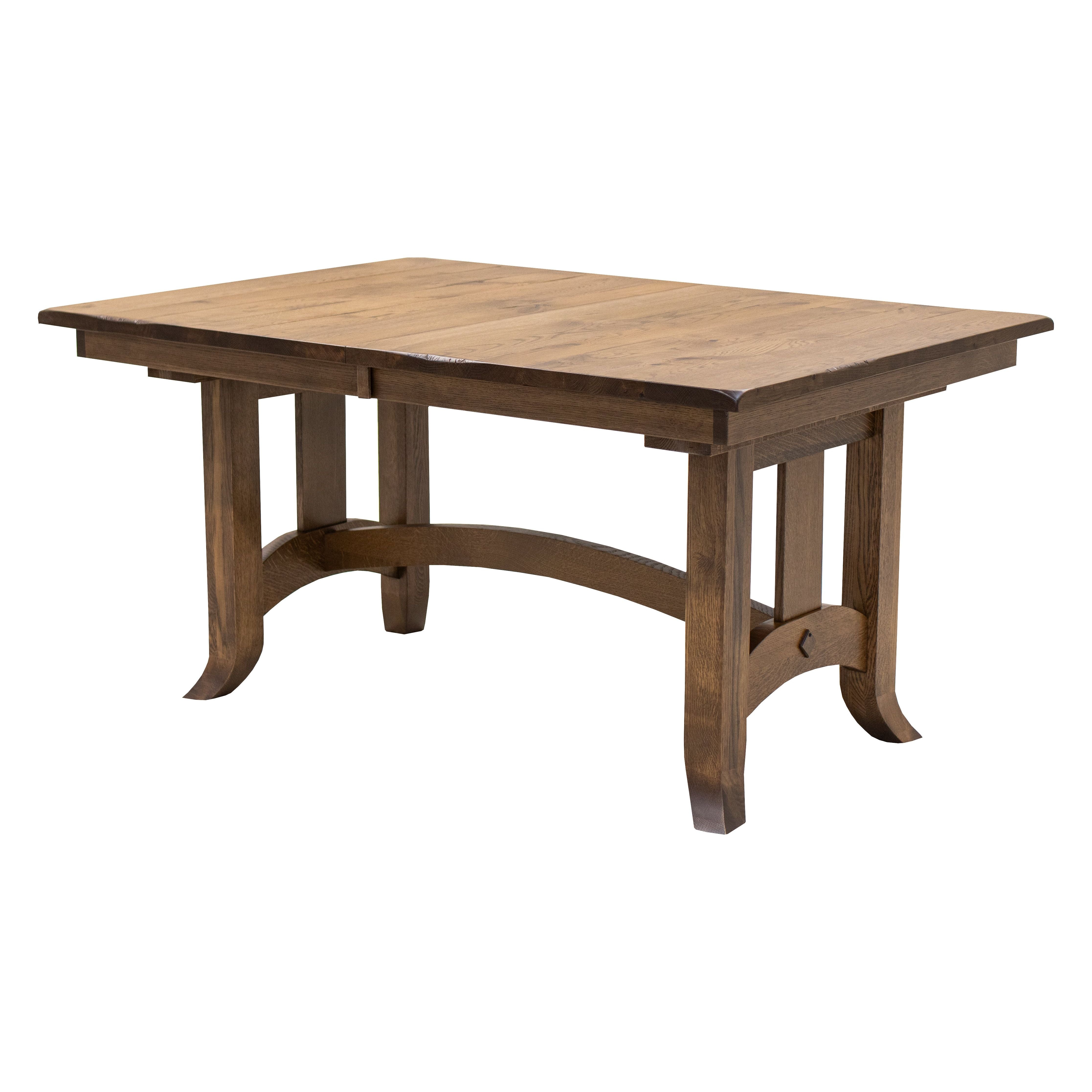 Shaker Trestle White Oak Extendable Dining Set for 6-10