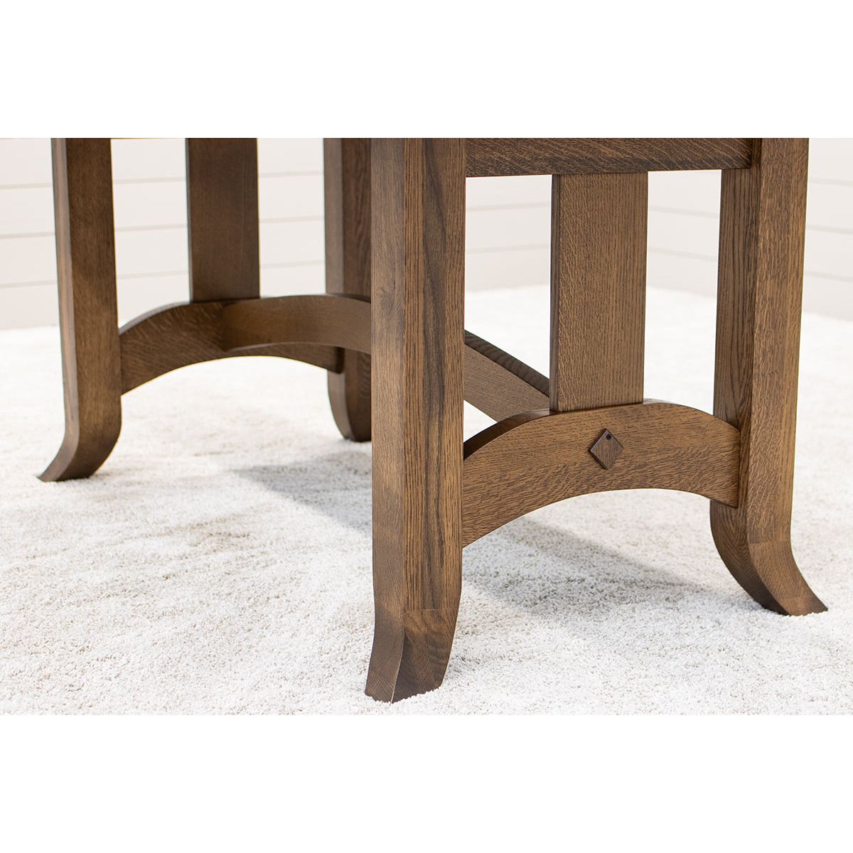 Shaker Hill White Oak Wood Extending Amish Dining Table | CO