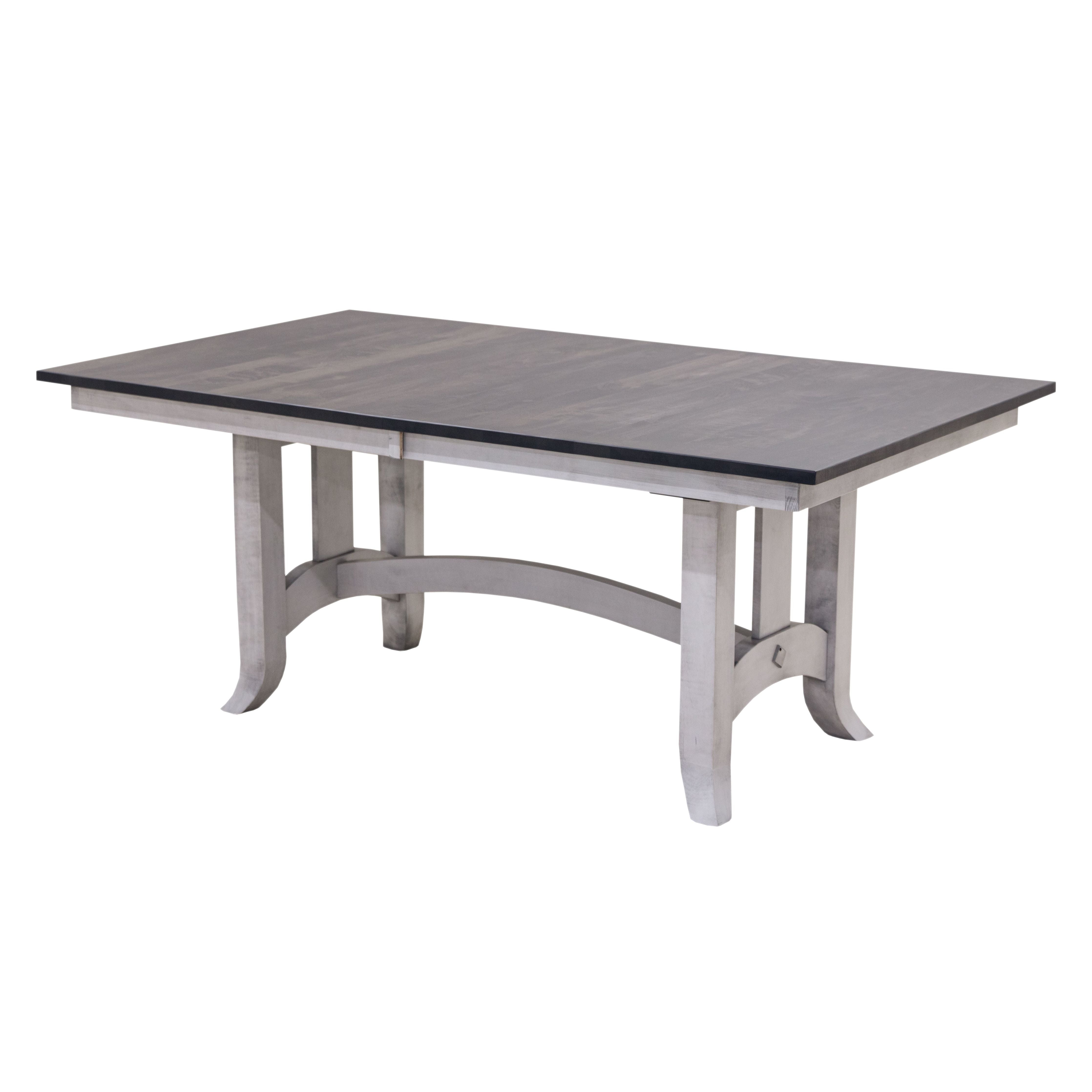 Shaker Hill White & Wood Extending Amish Dining Table | M-AV&GS