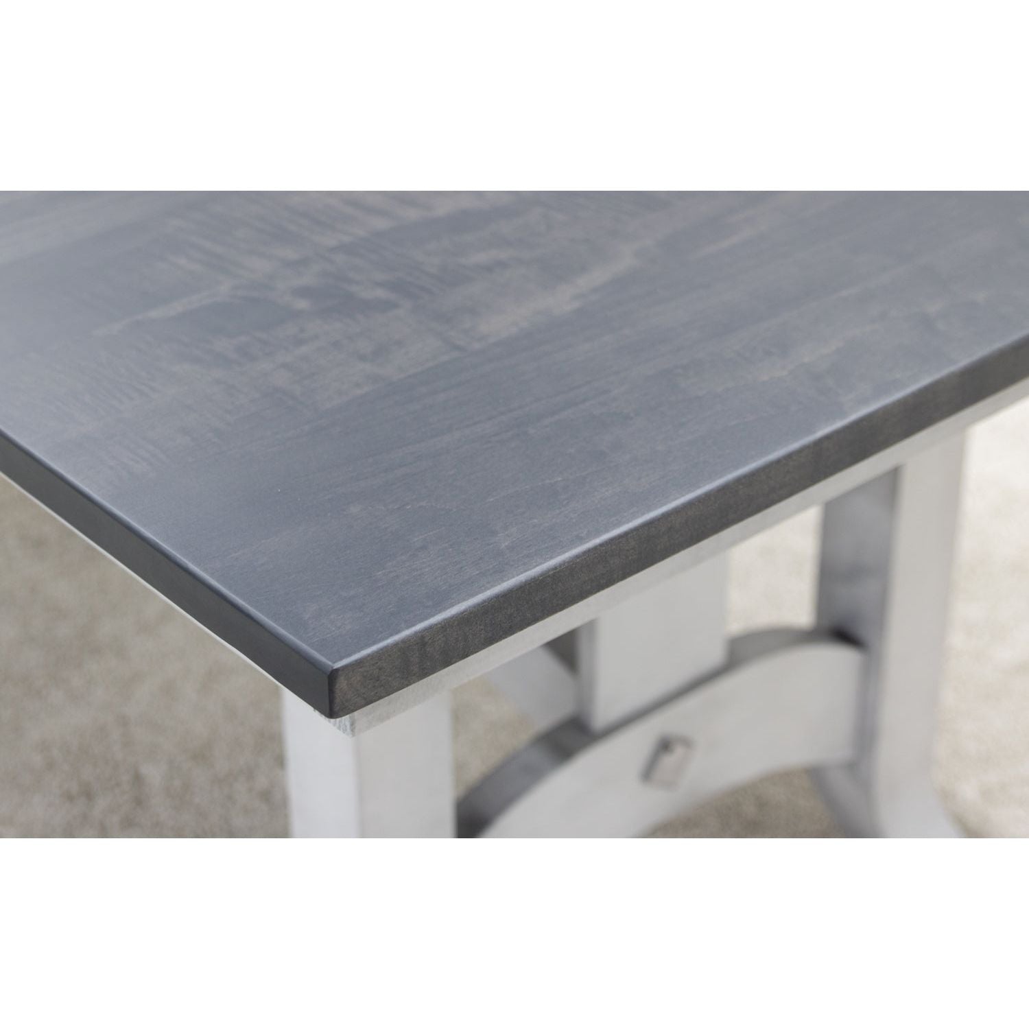 Shaker Hill White & Wood Extending Amish Dining Table | M-AV&GS