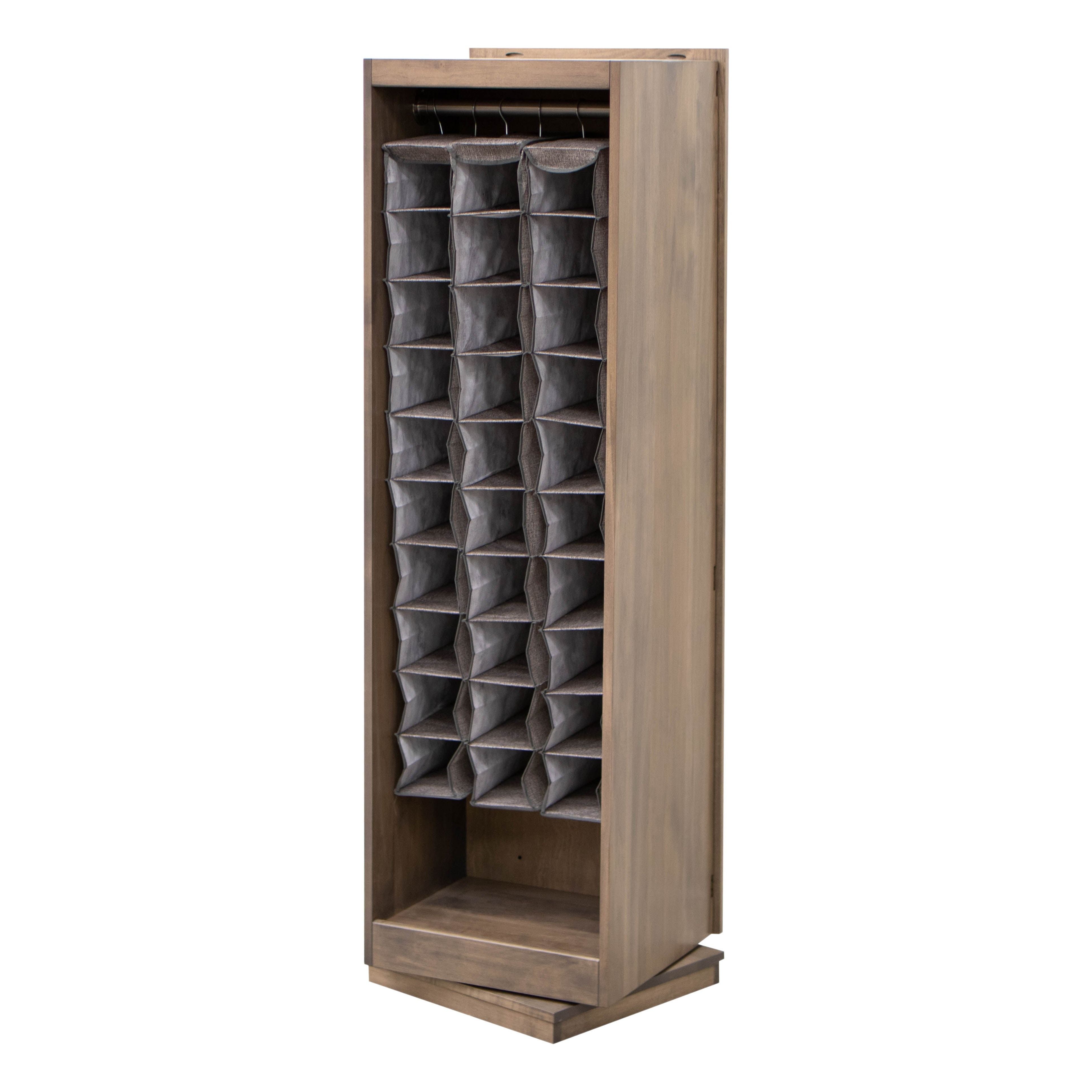 Shaker Maple Wood Revolving Jewelry & Shoe Tower | GS