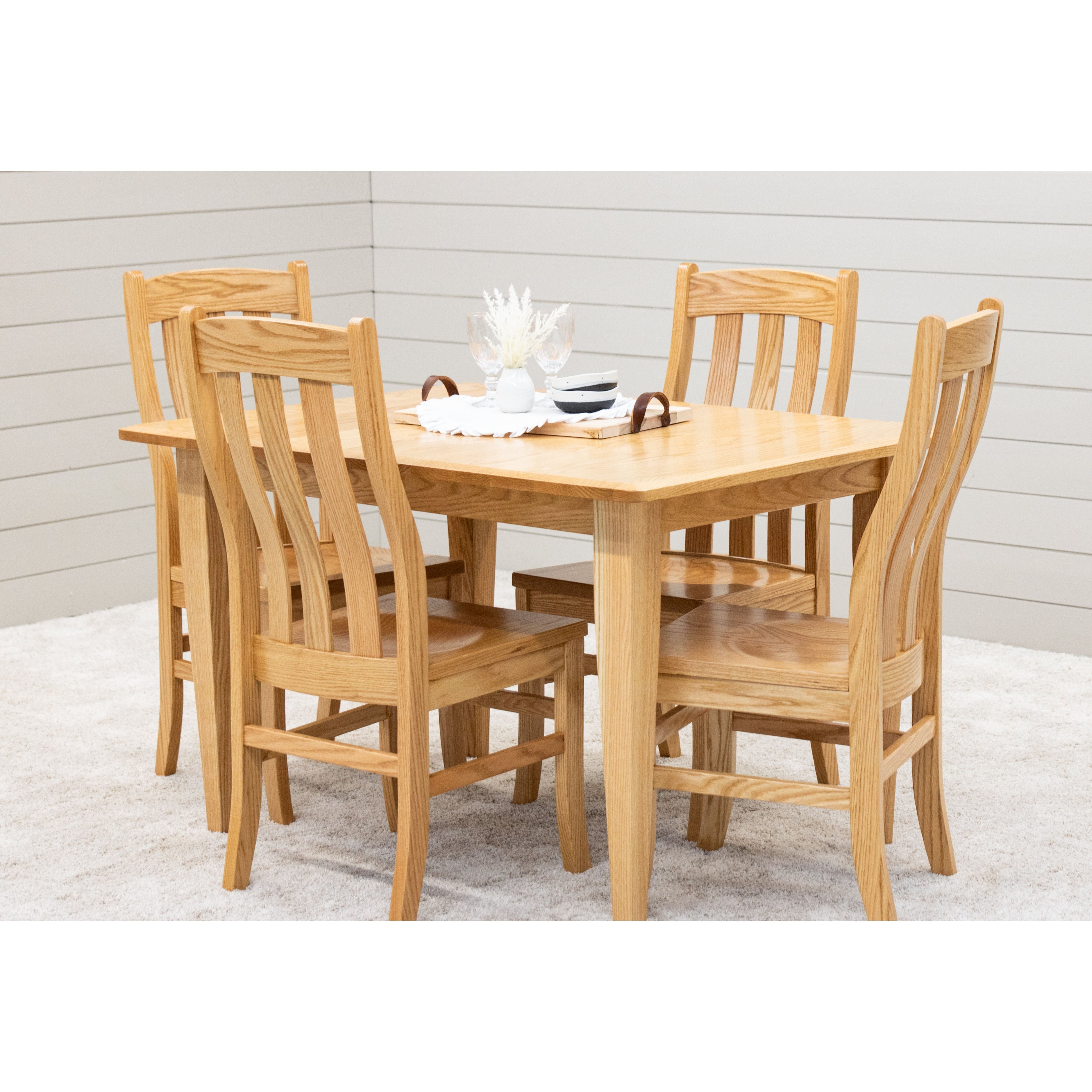 Lakeland Shaker Oak Wood Small Rectangle Kitchen Table | S-2