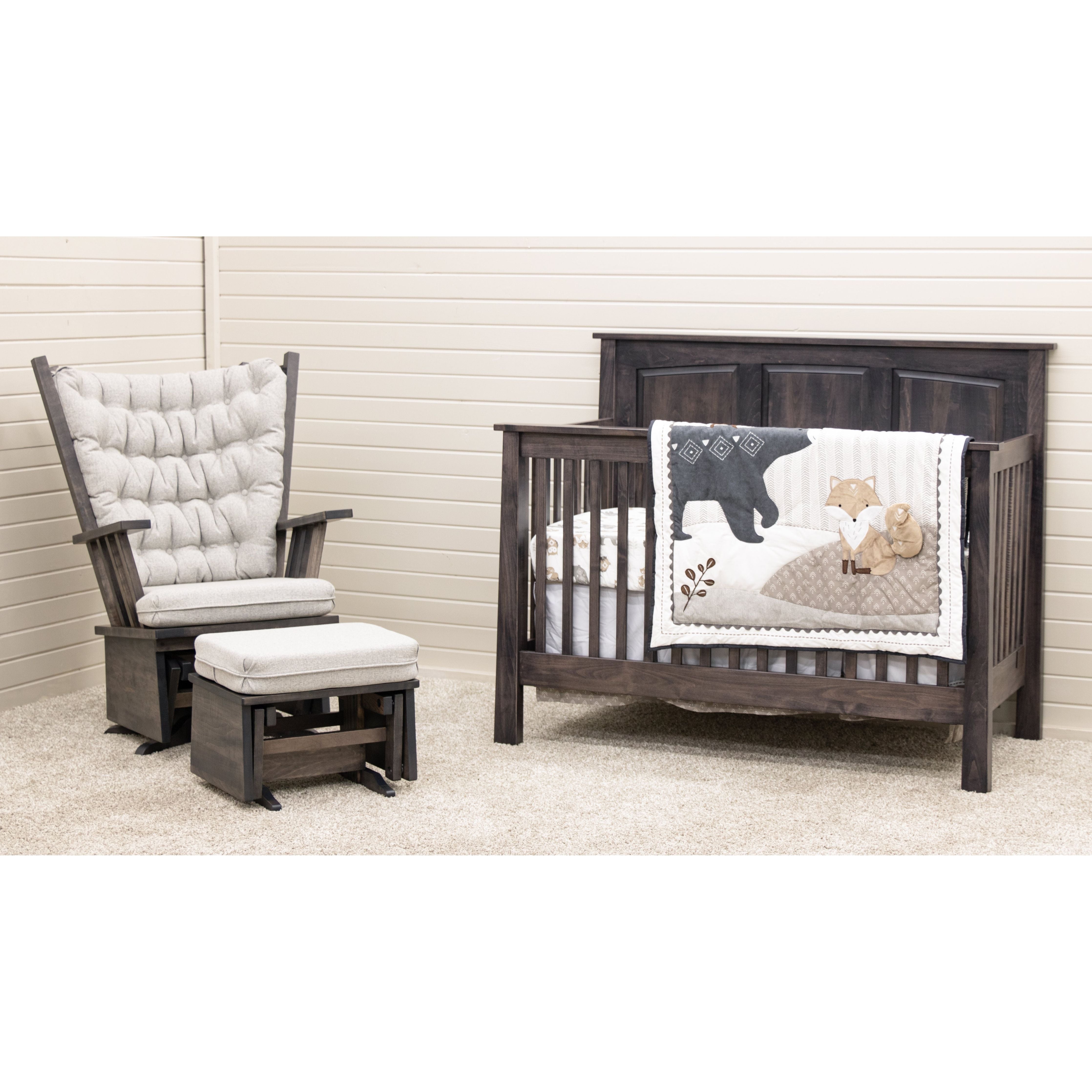 Shaker Panel Maple Wood Convertible Crib | GS