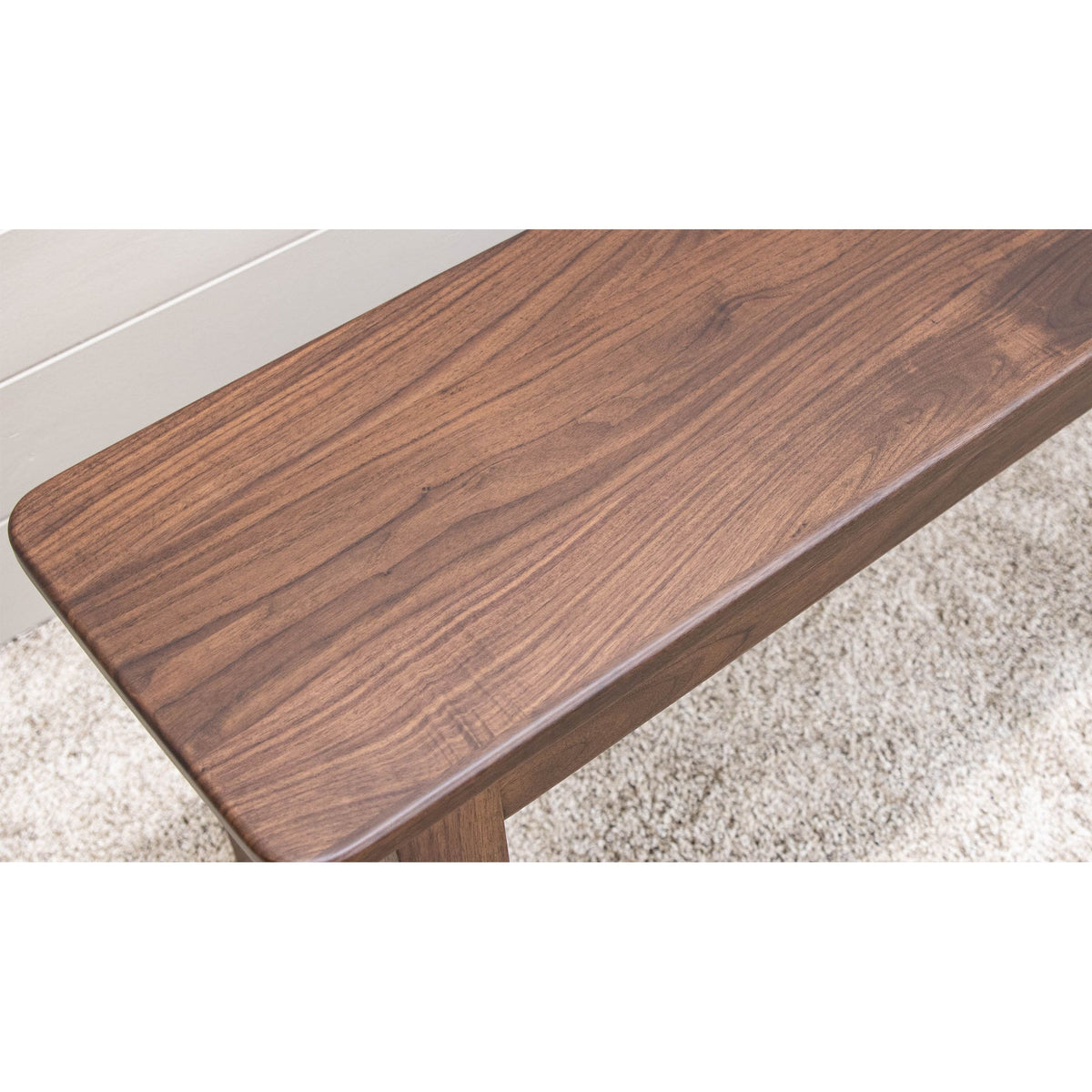 Heavy Shaker Leg Walnut Wood Dining Bench | CO