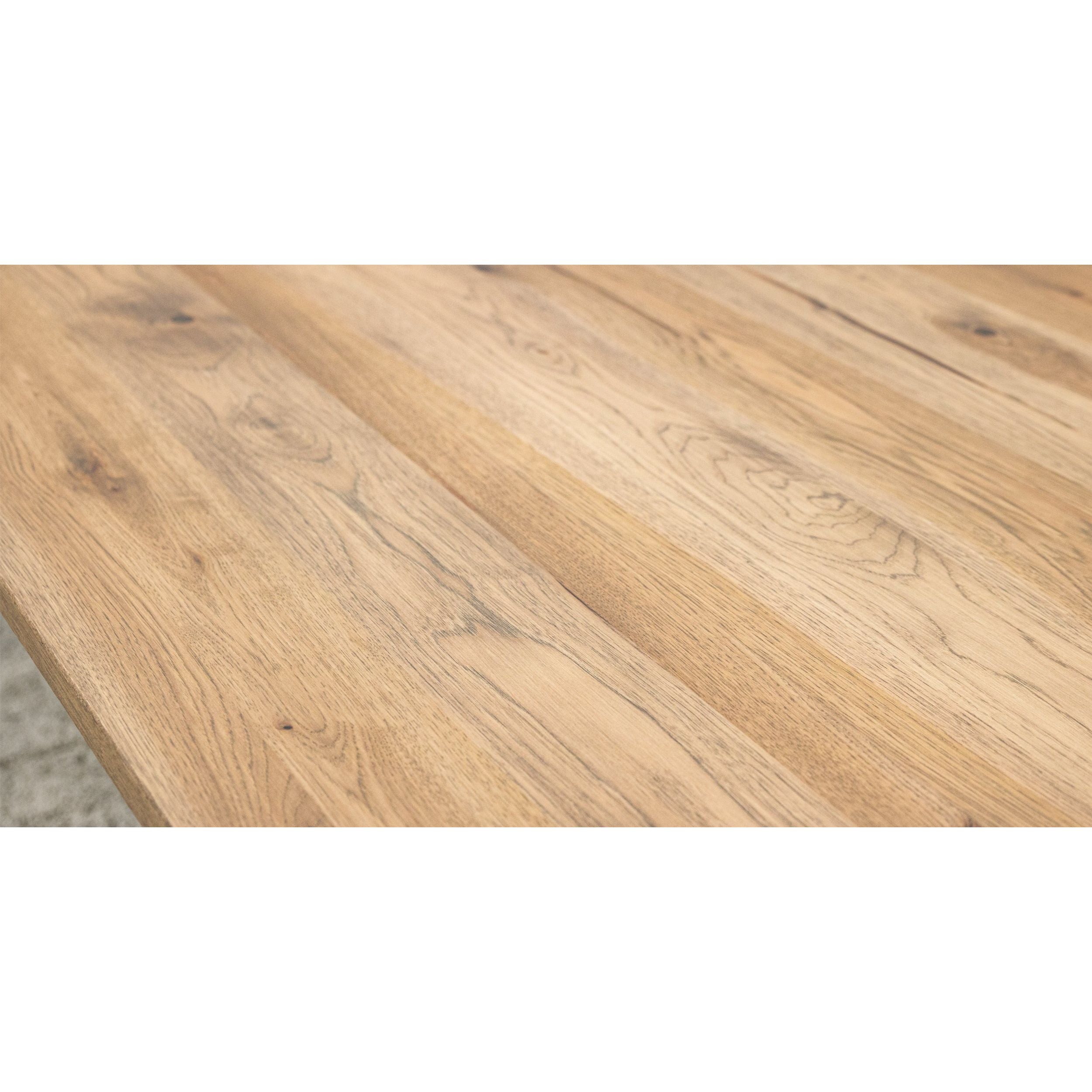 Shaker Hill Hickory Wood Extending Amish Dining Table | WB