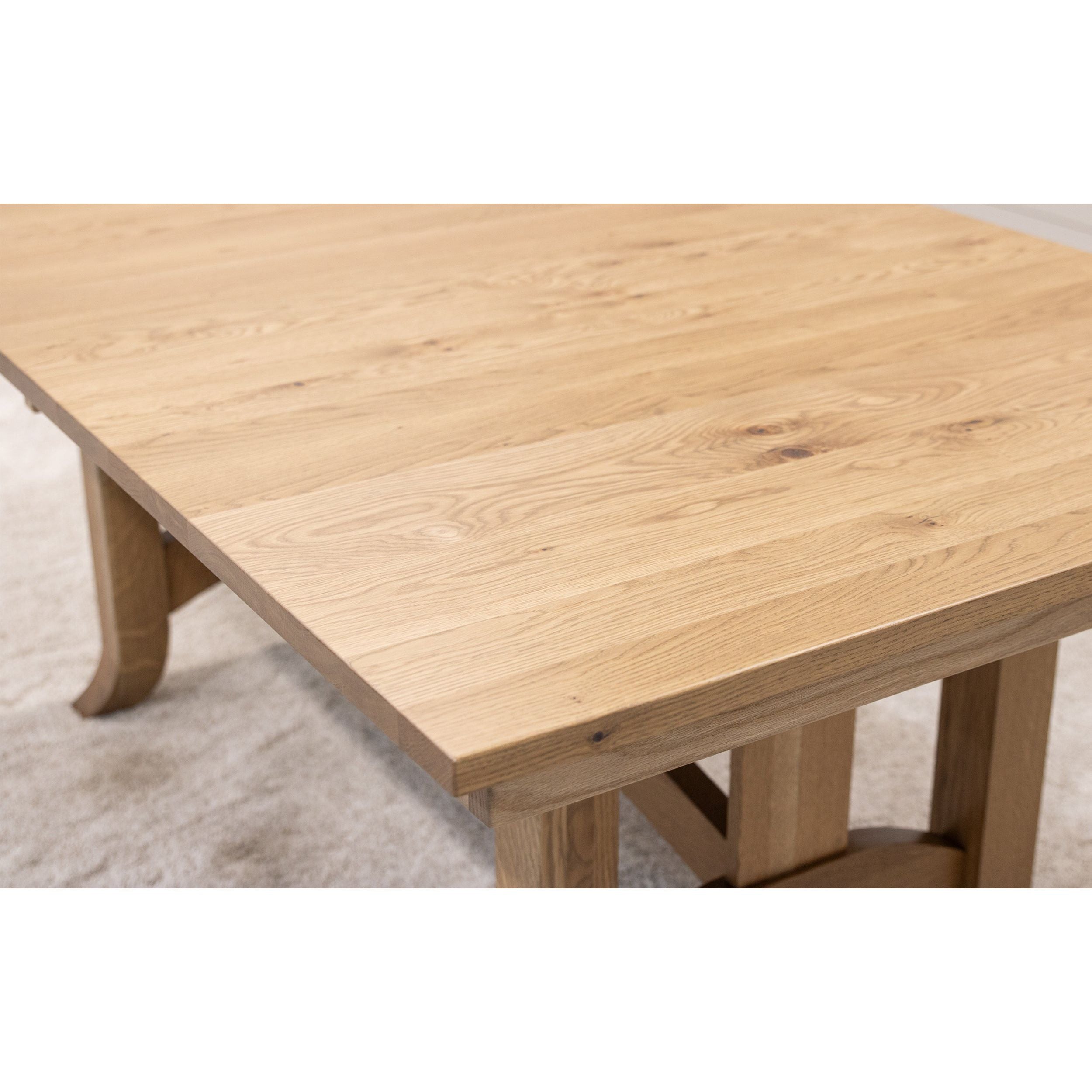 Shaker Hill White Oak Wood Extending Amish Dining Table | DS