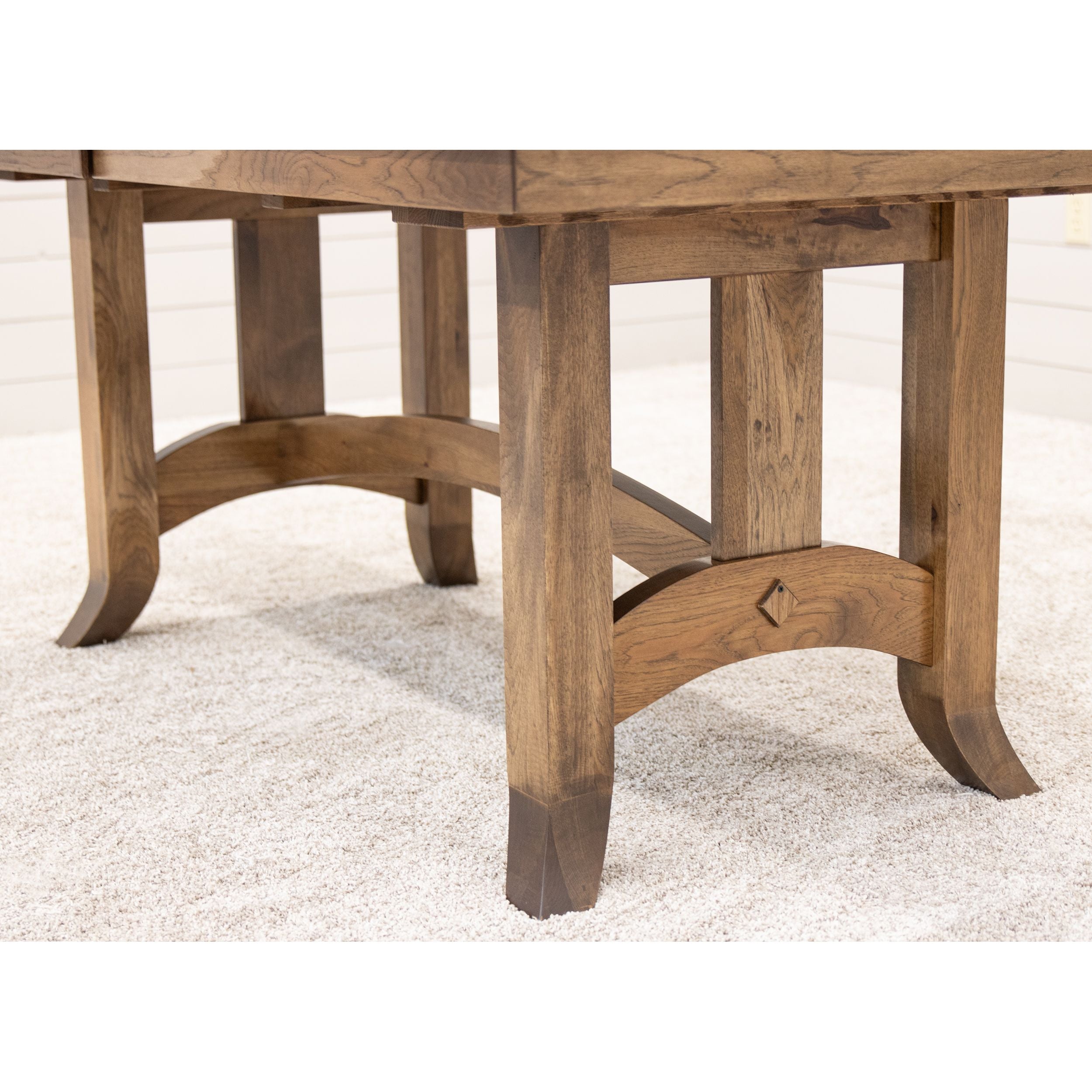Shaker Hill Hickory Wood Extending Amish Dining Table | CO