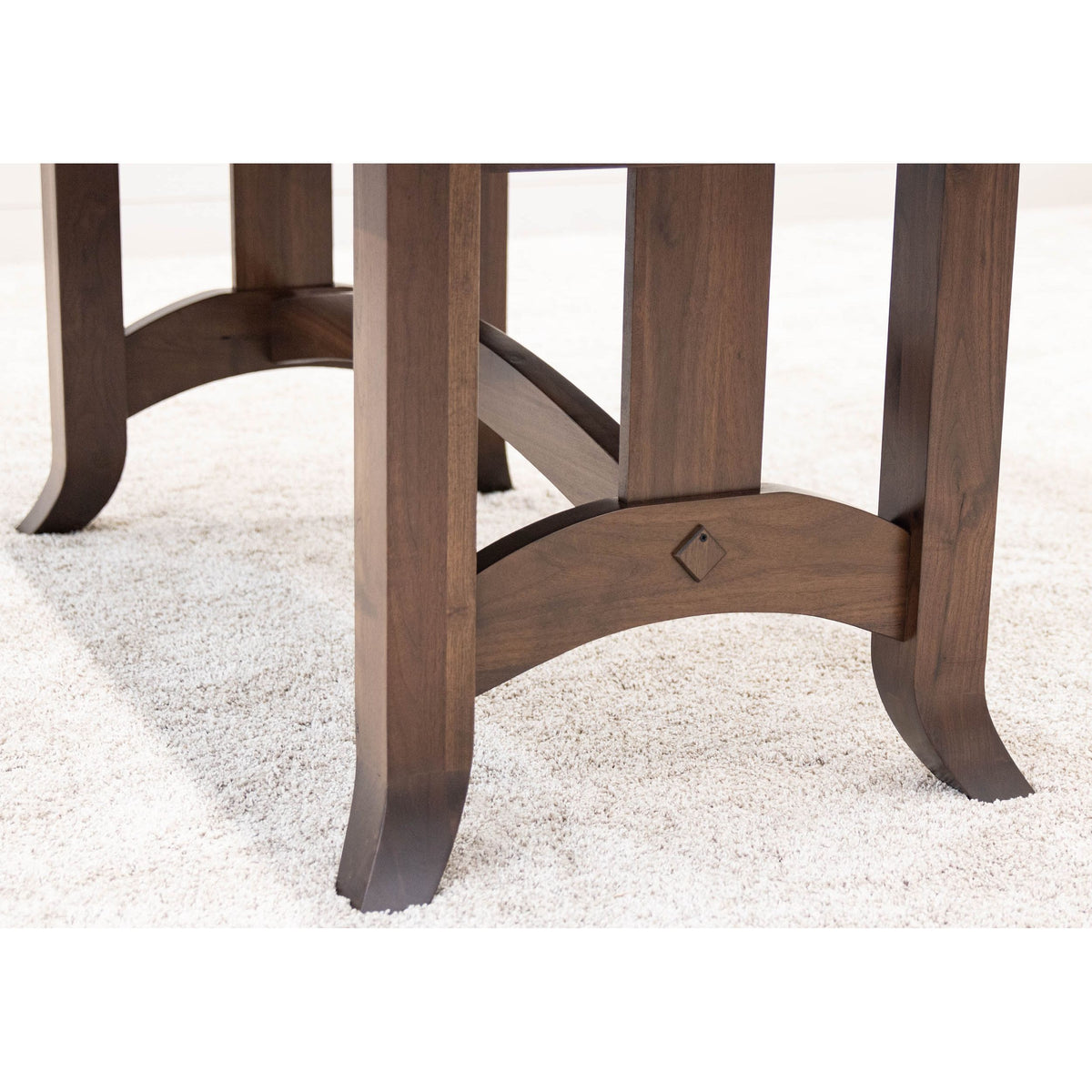 Shaker Hill Walnut Wood Extending Amish Dining Table | CO