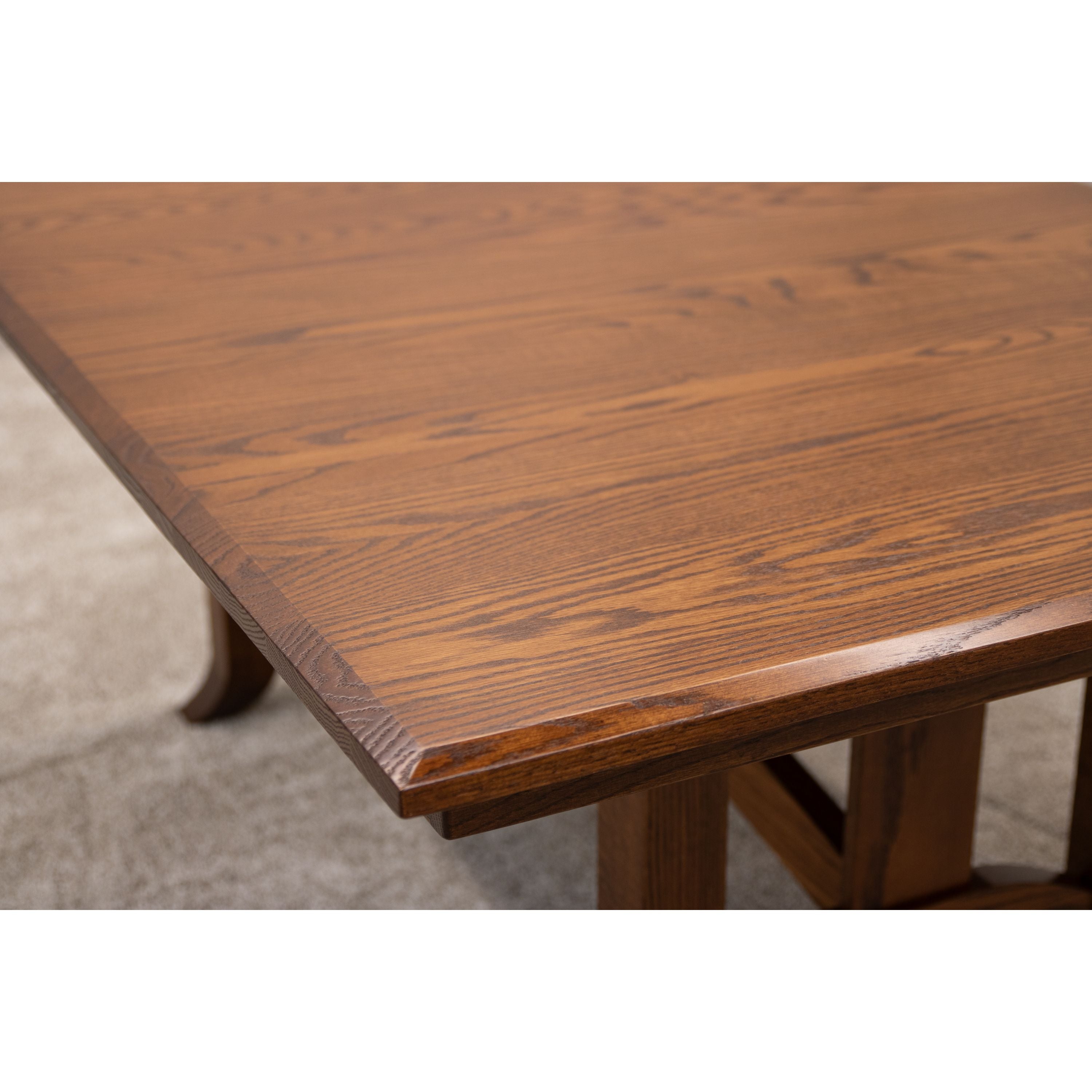 Shaker Hill Oak Wood Extending Amish Dining Table | MC